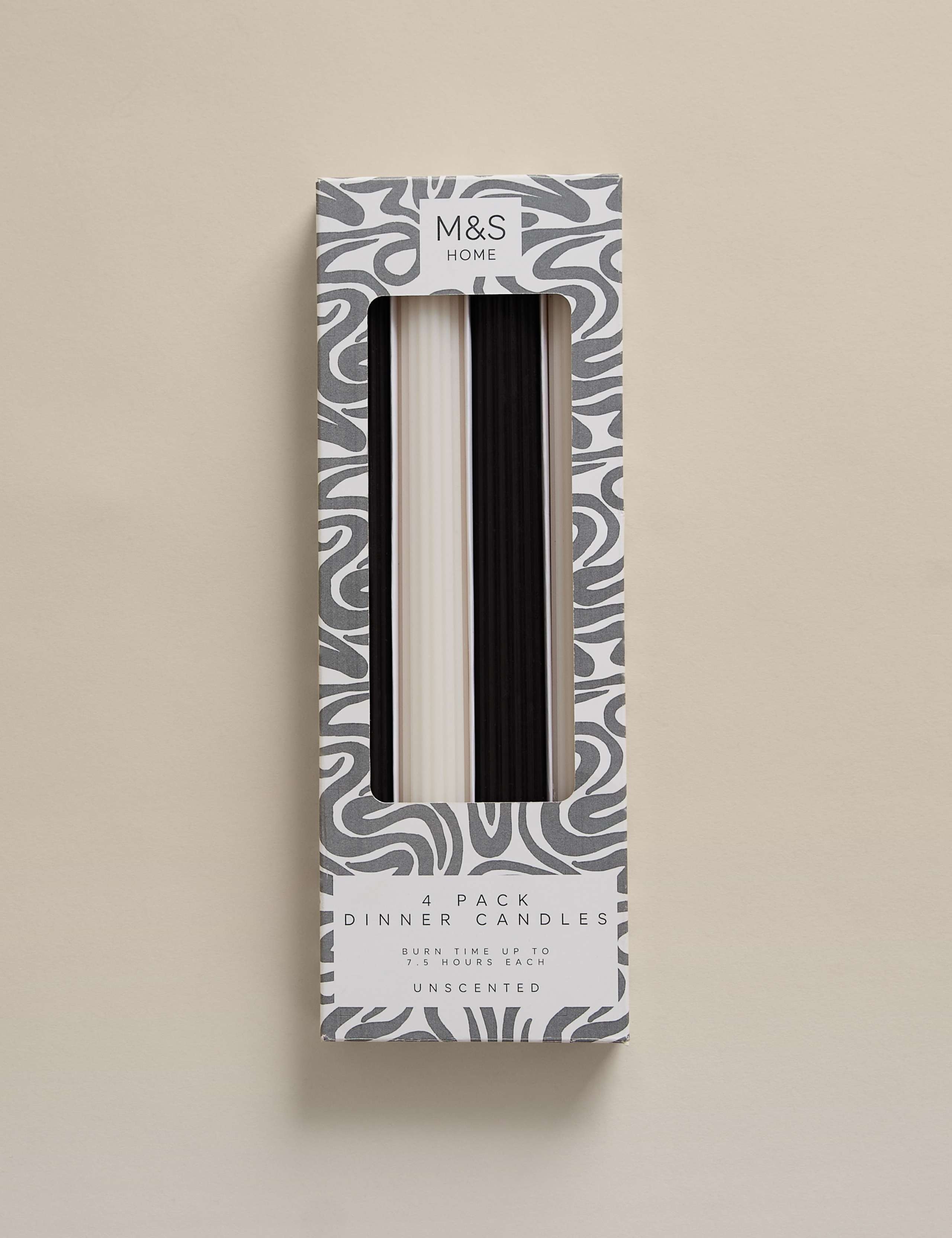 Set of 4 Mono Dinner Candles 3 of 3