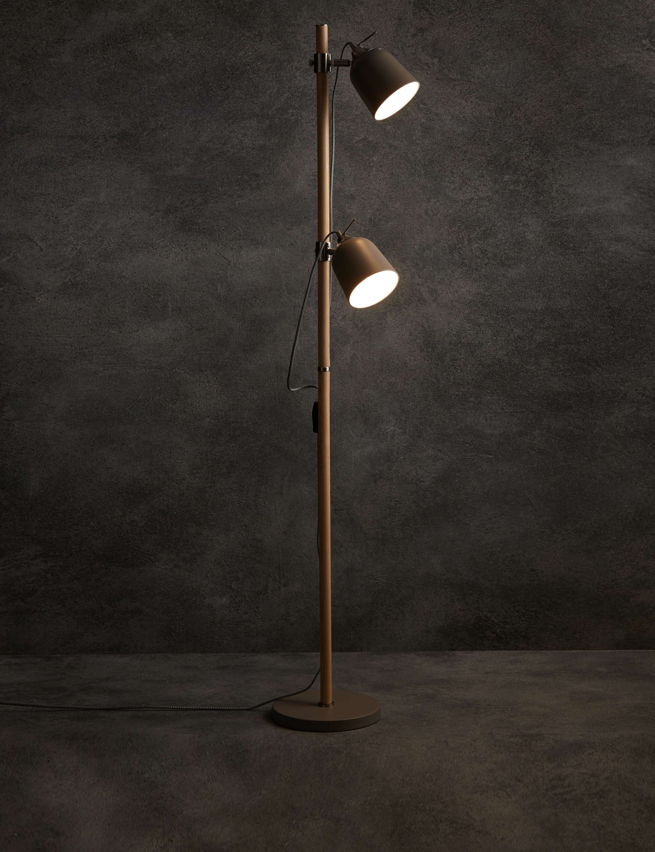 2 Head Adjustable Floor Lamp 2 of 6