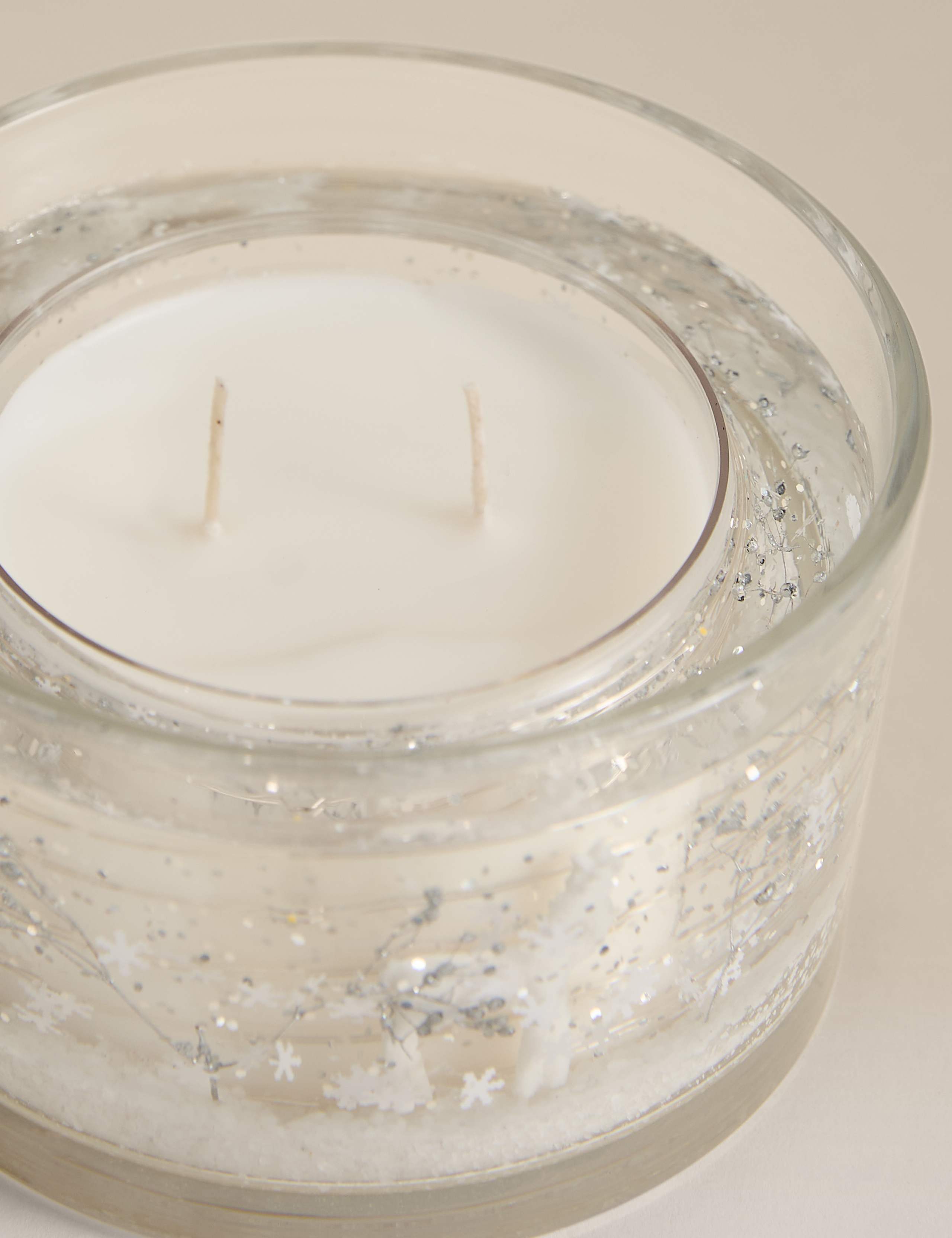 Silver 2 Wick Light Up Candle 3 of 4
