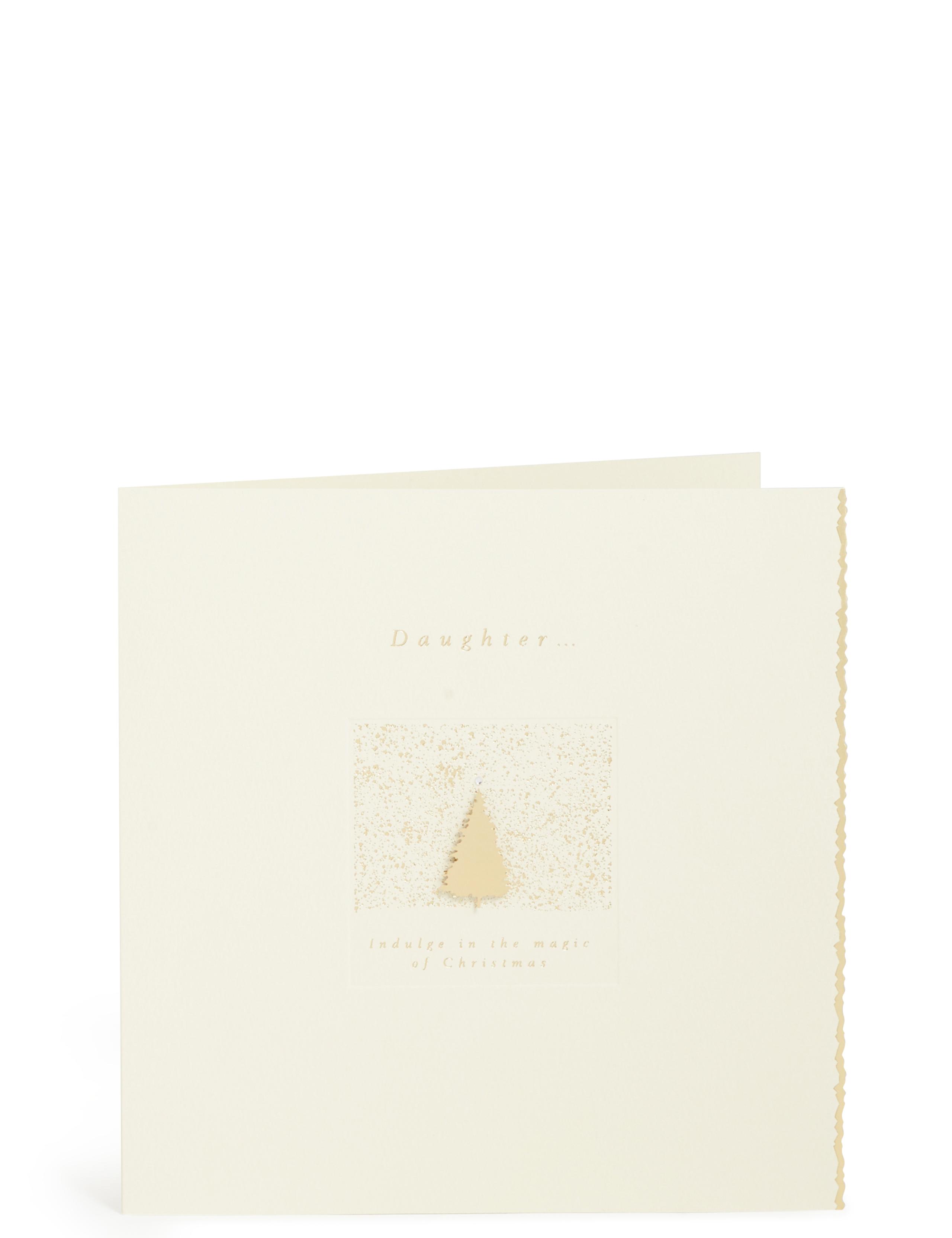 Daughter Gold Tree Icon Christmas Card 1 of 3