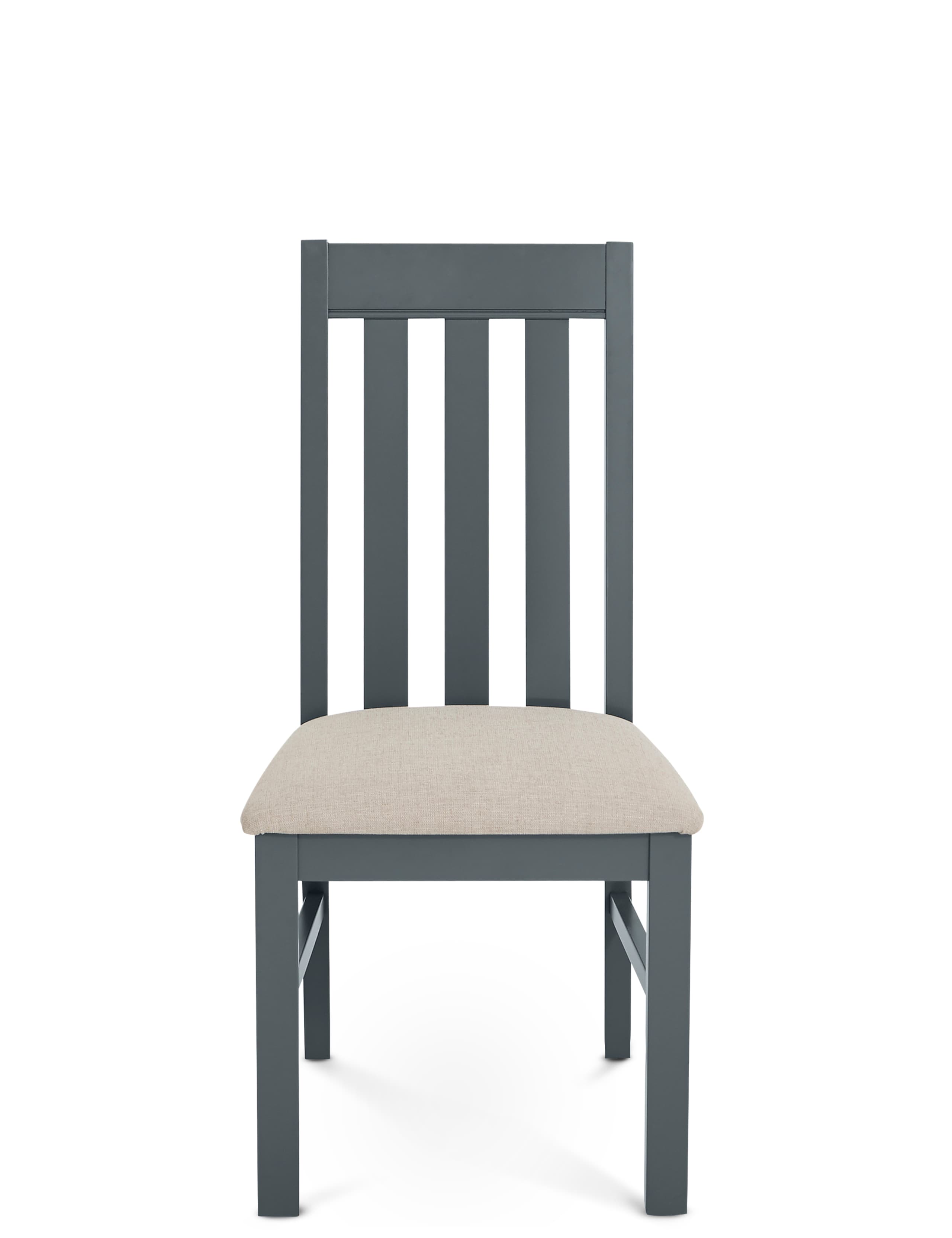 Set of 2 Padstow Grey Fabric Dining Chairs 2 of 6