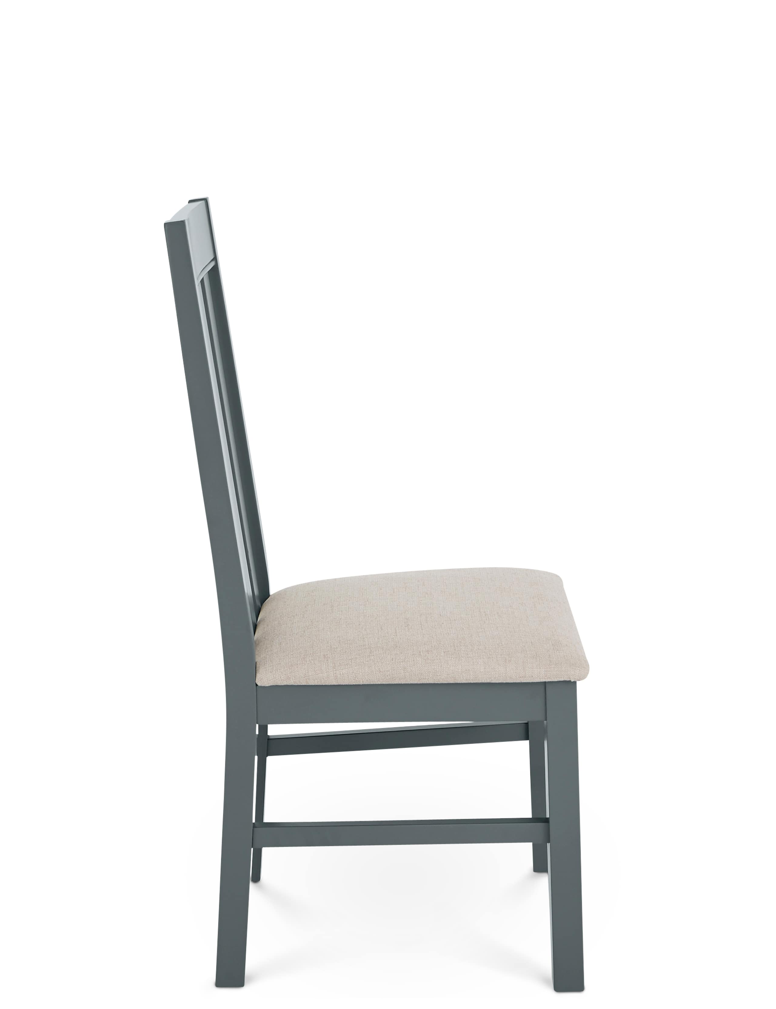 Set of 2 Padstow Grey Fabric Dining Chairs 4 of 6