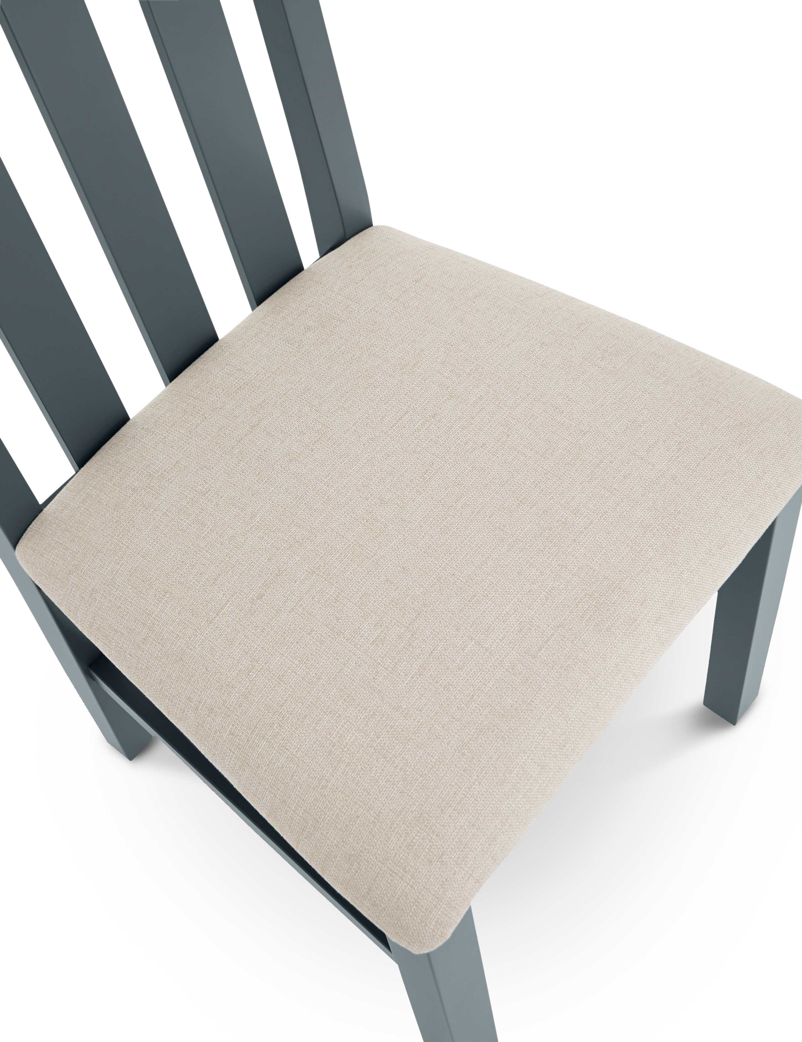 Set of 2 Padstow Grey Fabric Dining Chairs 5 of 6