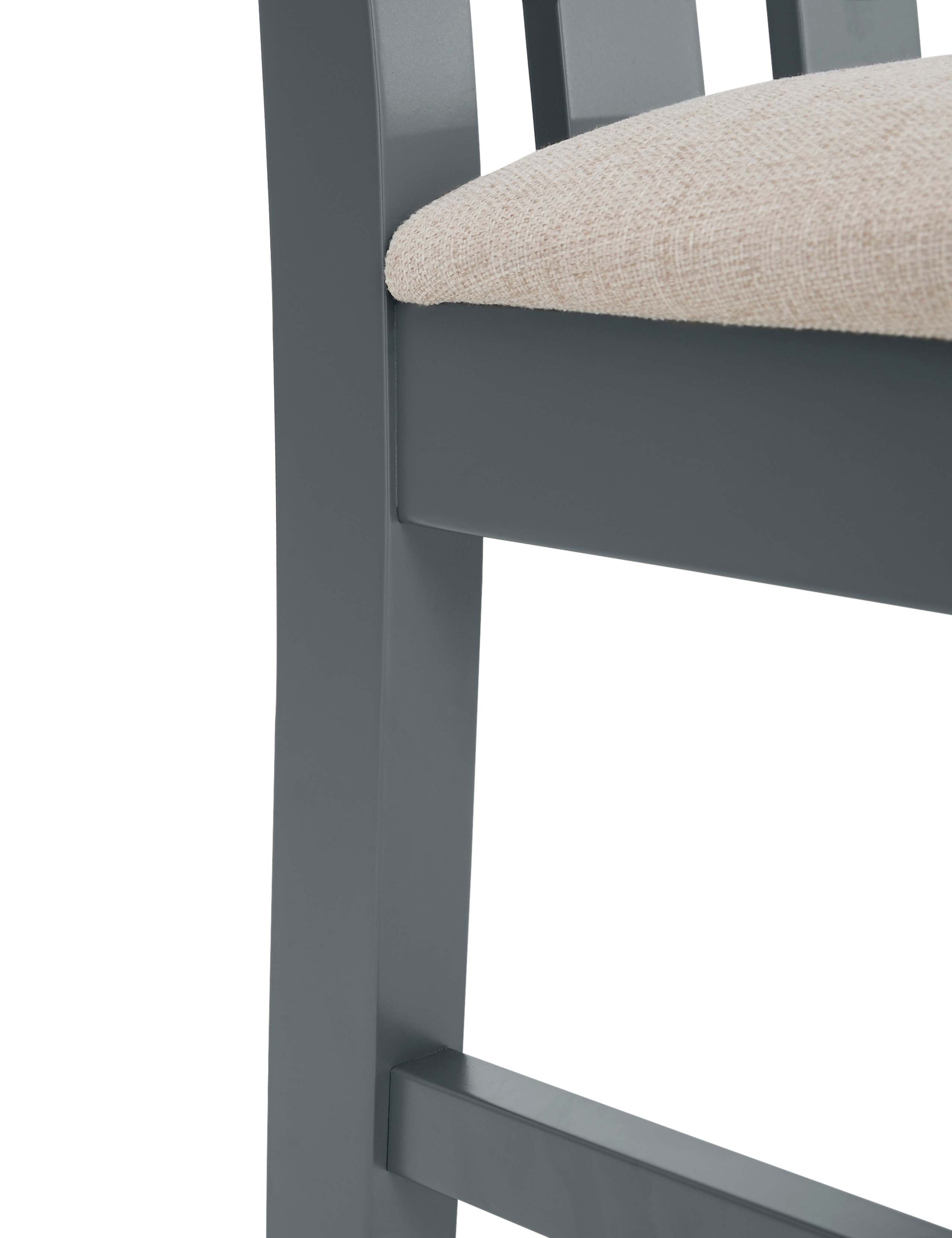 Set of 2 Padstow Grey Fabric Dining Chairs 6 of 6