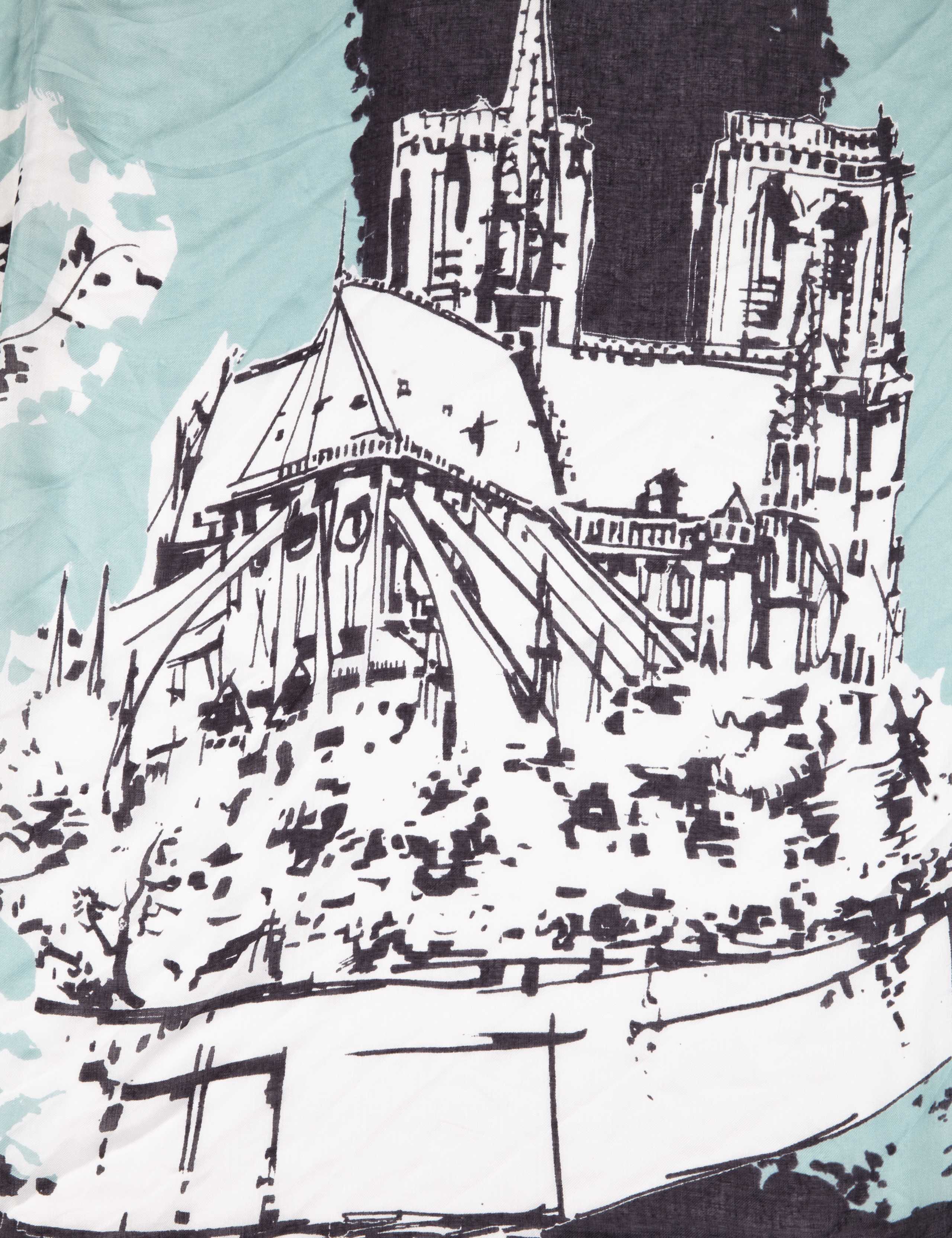 Pure Modal Lightweight Paris Print Scarf 2 of 3