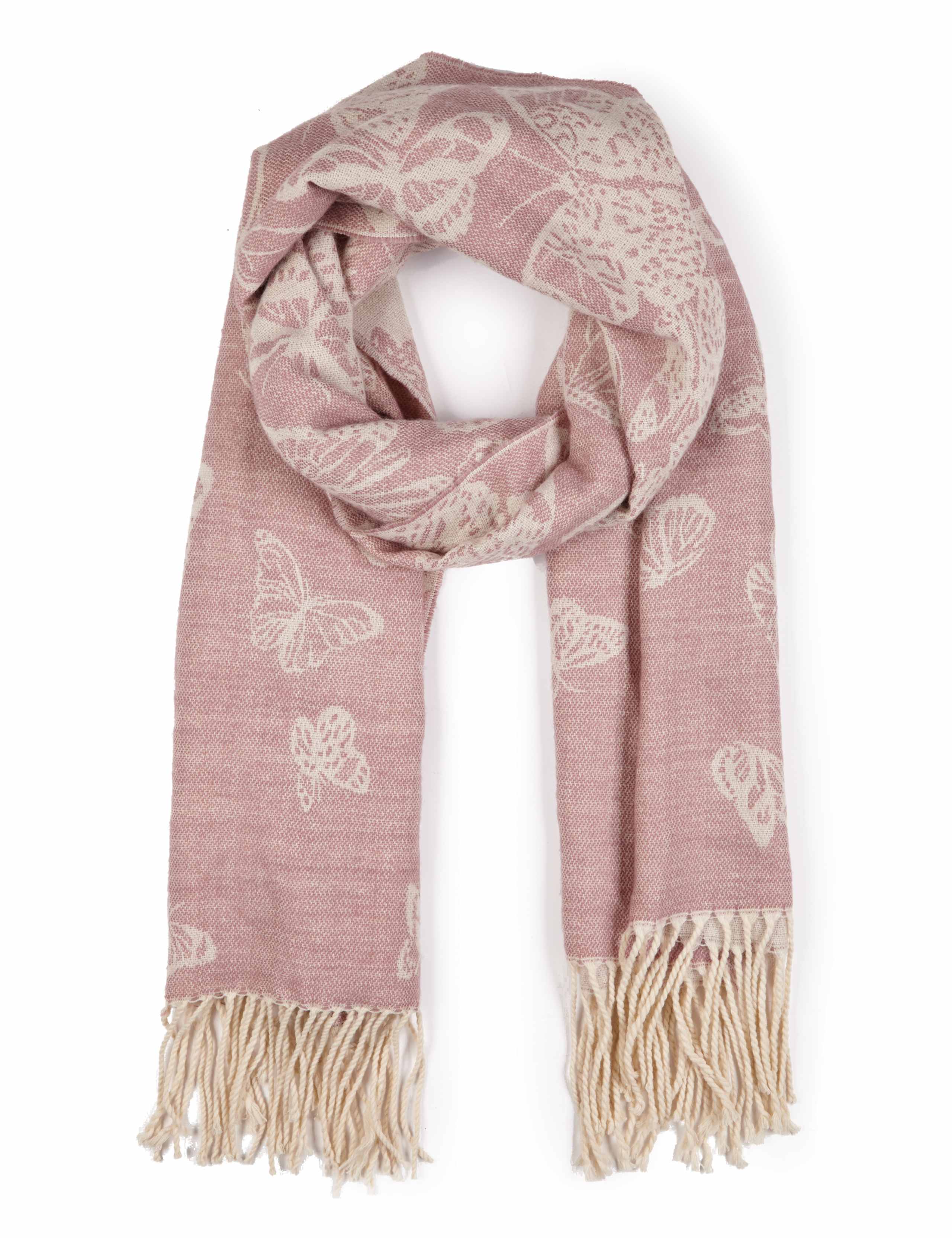 Lightweight Butterfly Jacquard Scarf 1 of 3