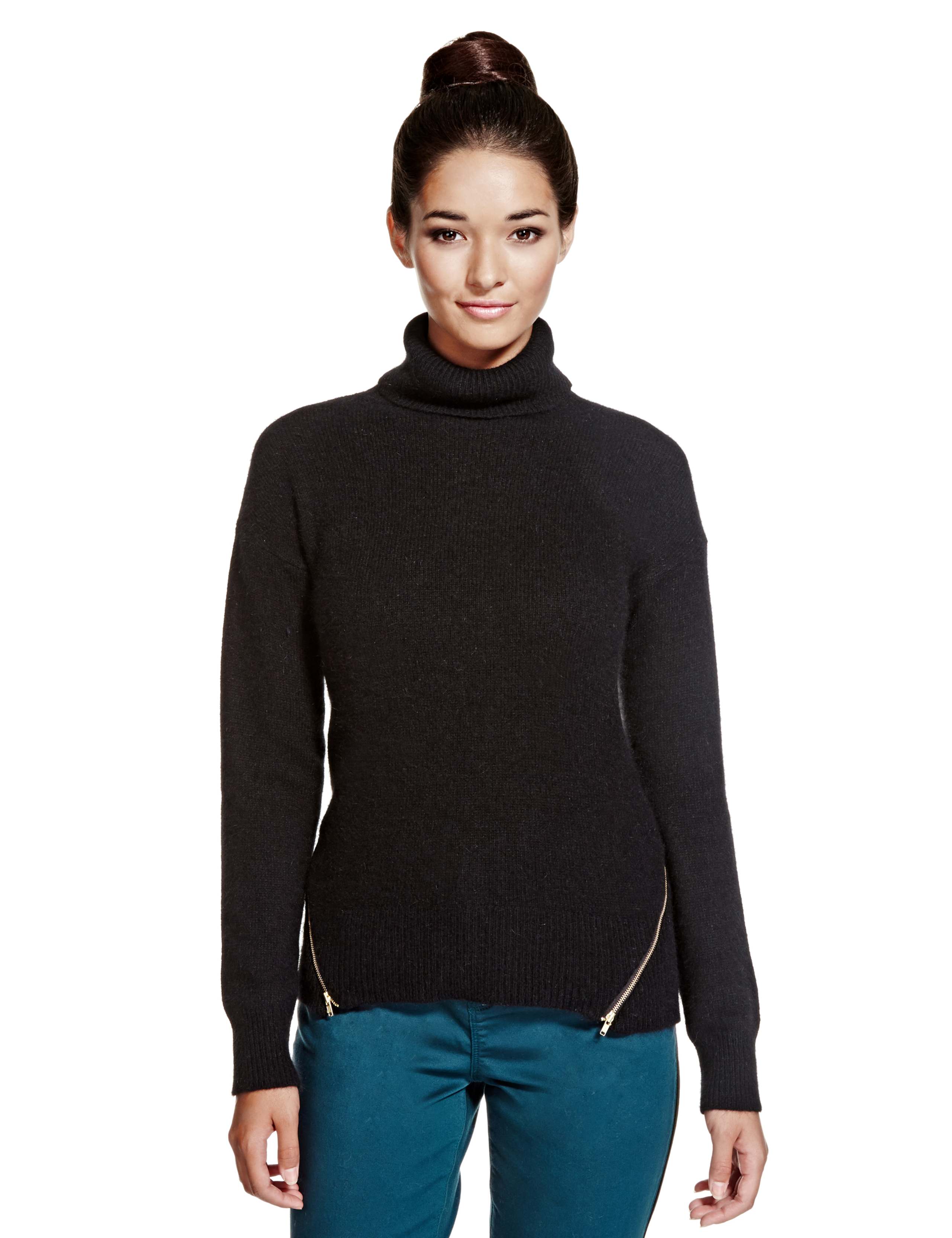 Roll Neck Cosy Jumper with Angora 1 of 7