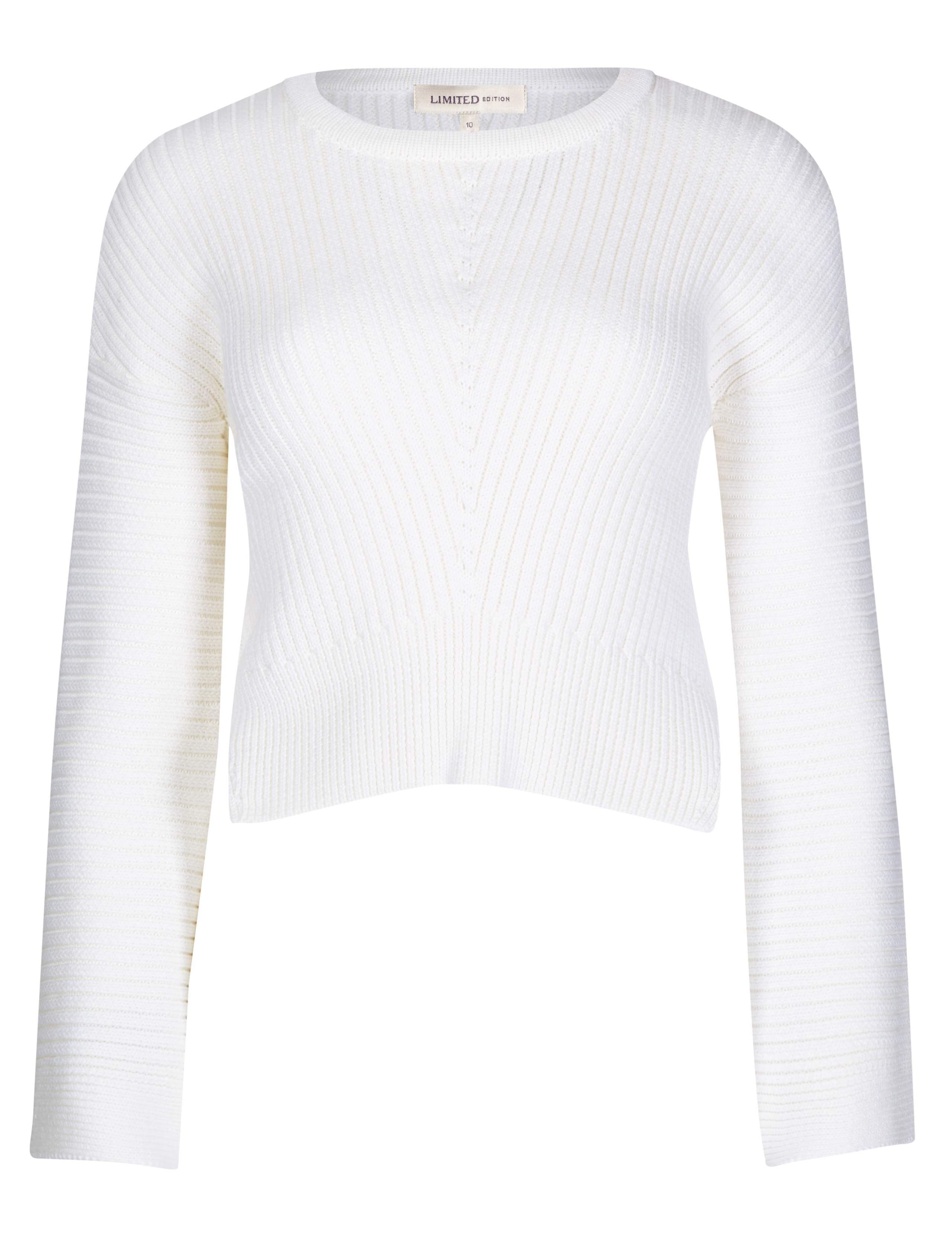 Pure Cotton Wide Sleeve Cropped Jumper 4 of 6