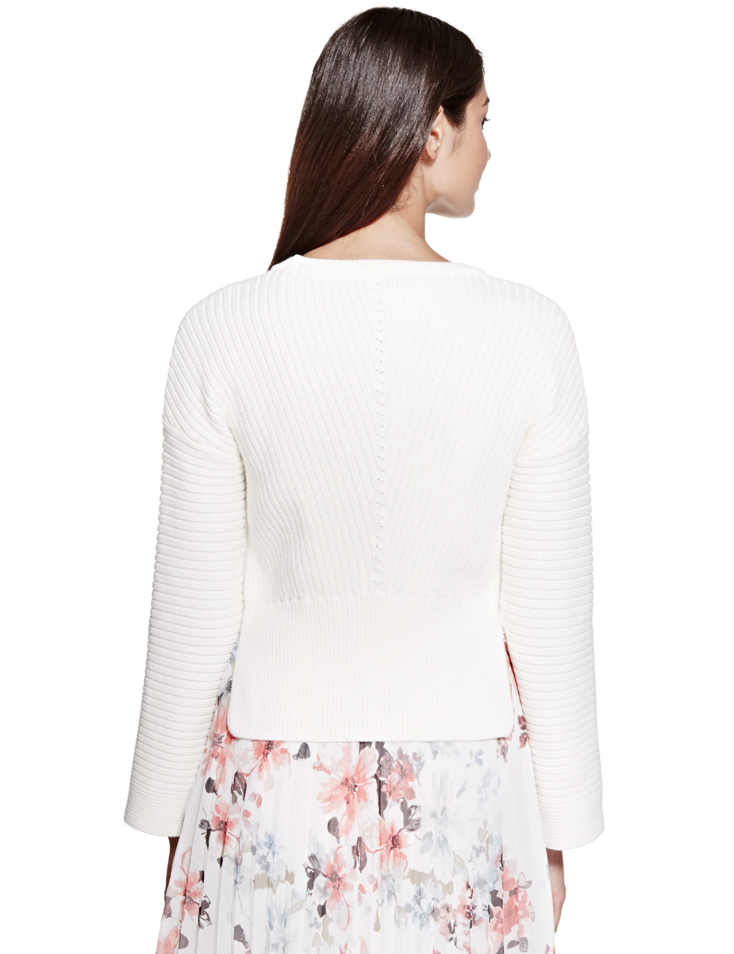 Pure Cotton Wide Sleeve Cropped Jumper 6 of 6