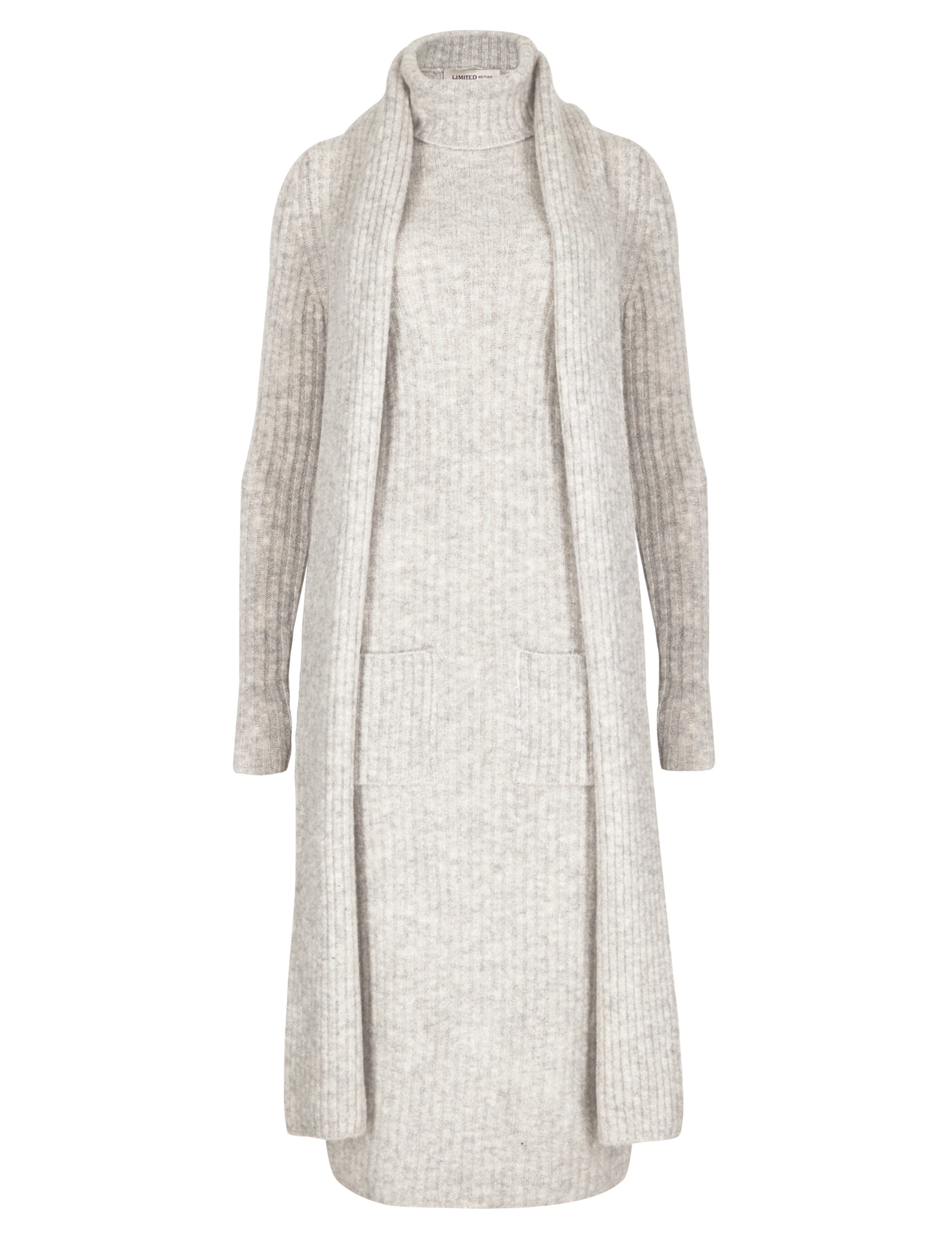 Polo Neck Tunic Jumper with Scarf 2 of 4