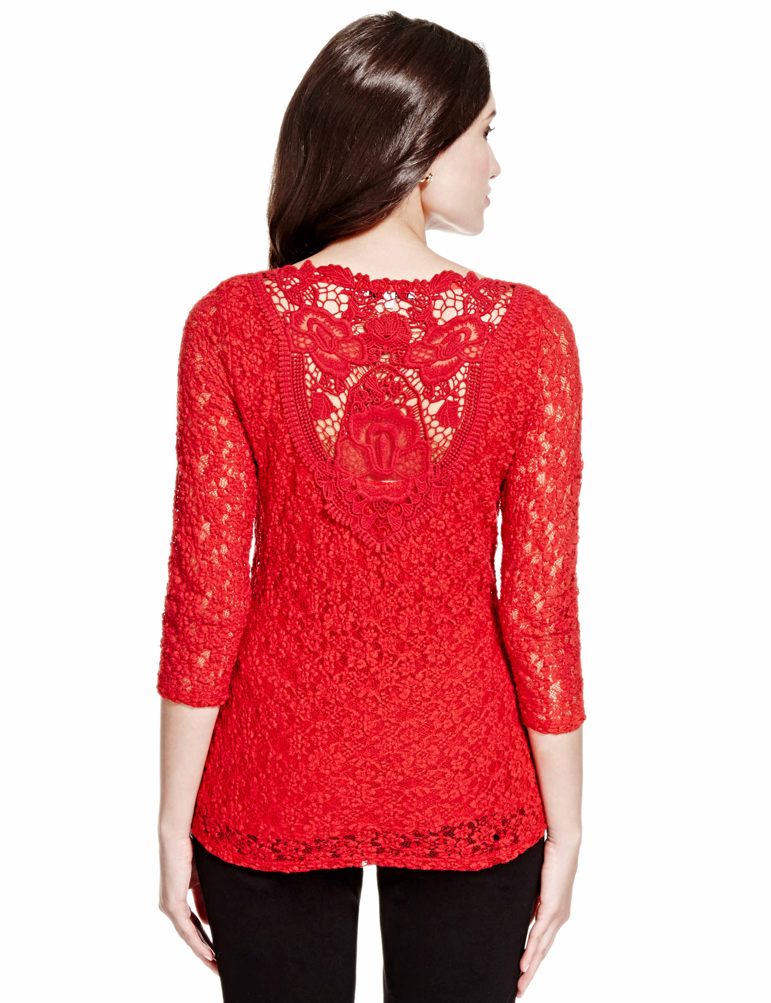 Floral Lace & Rear Crochet Top 6 of 6