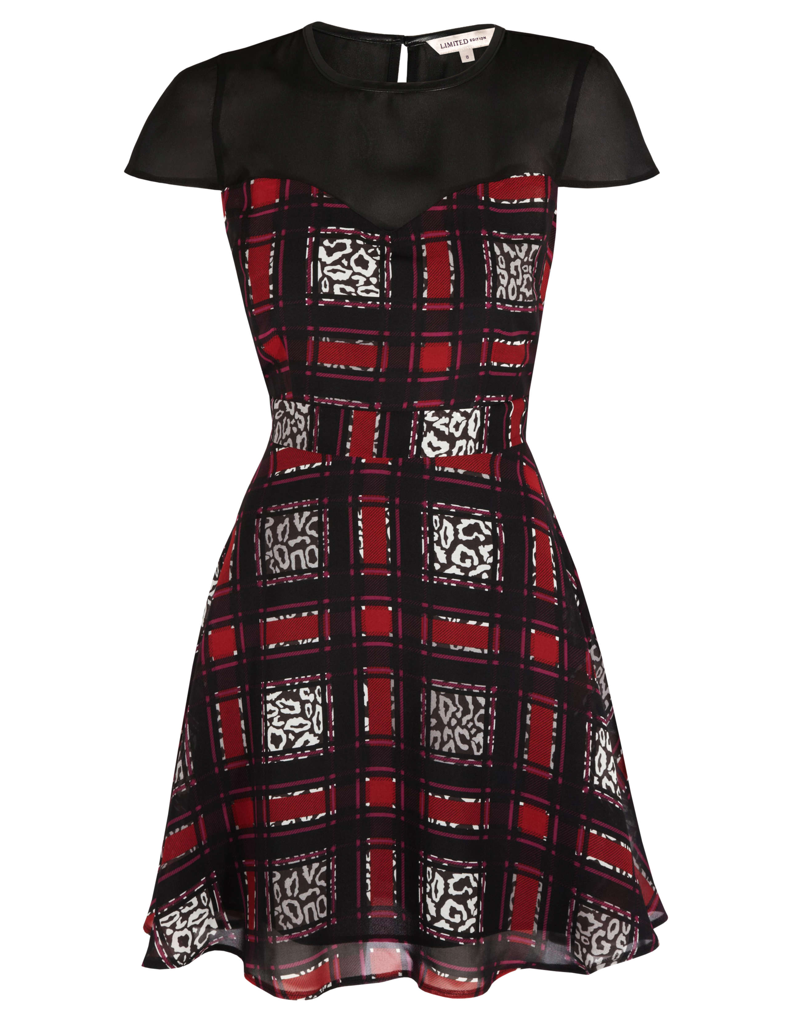 Tartan Print Fit & Flare Dress 4 of 7