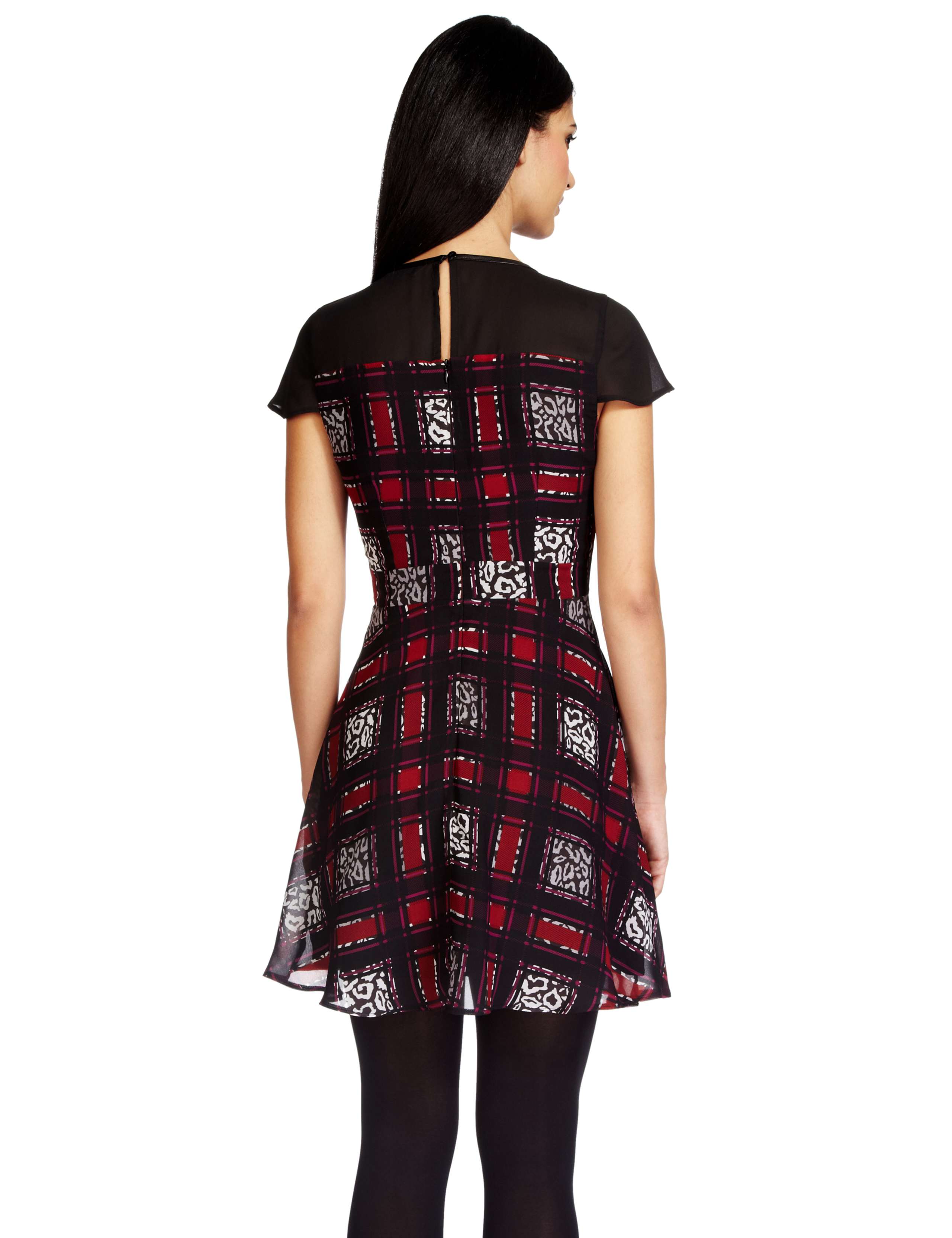 Tartan Print Fit & Flare Dress 6 of 7