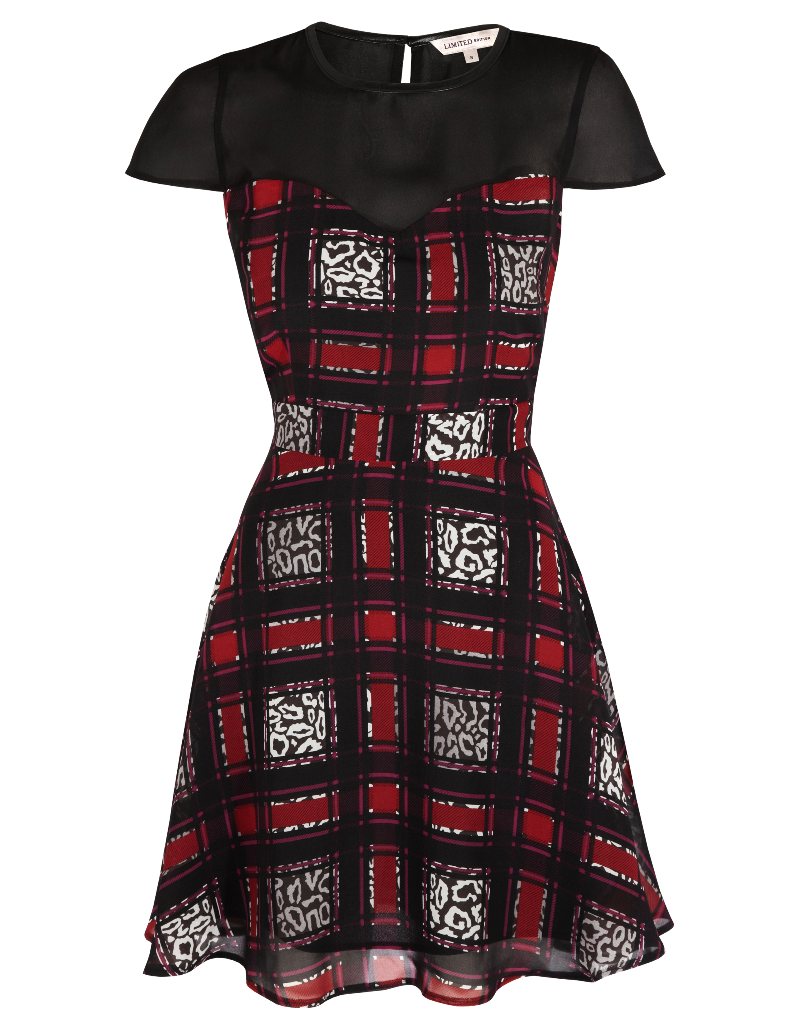 Tartan Print Fit & Flare Dress 2 of 7