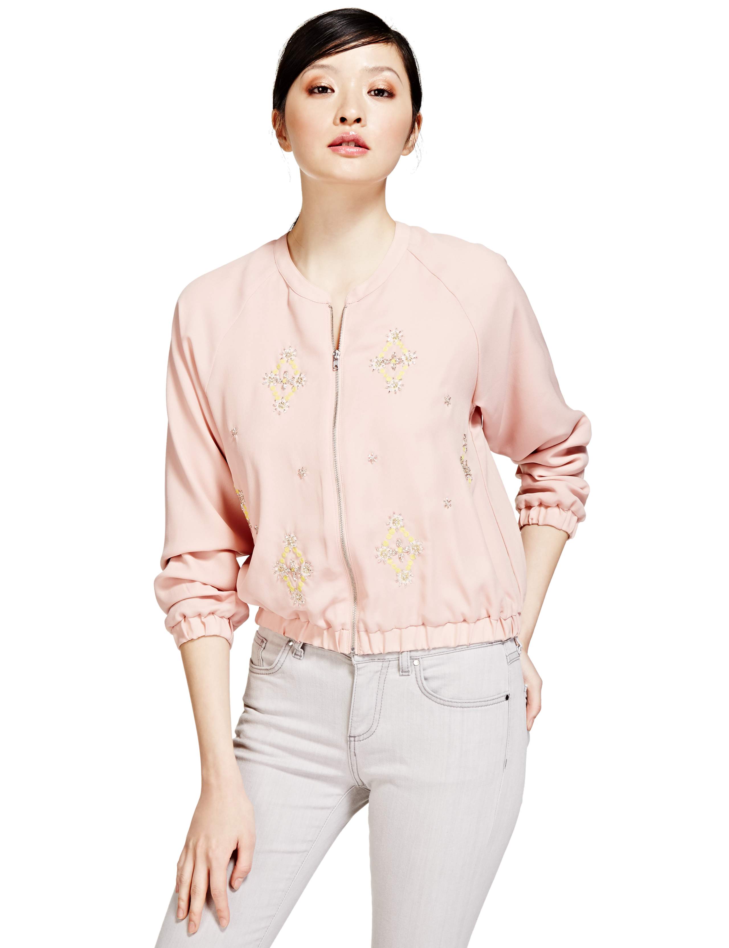 Embellished Bomber Jacket 1 of 4