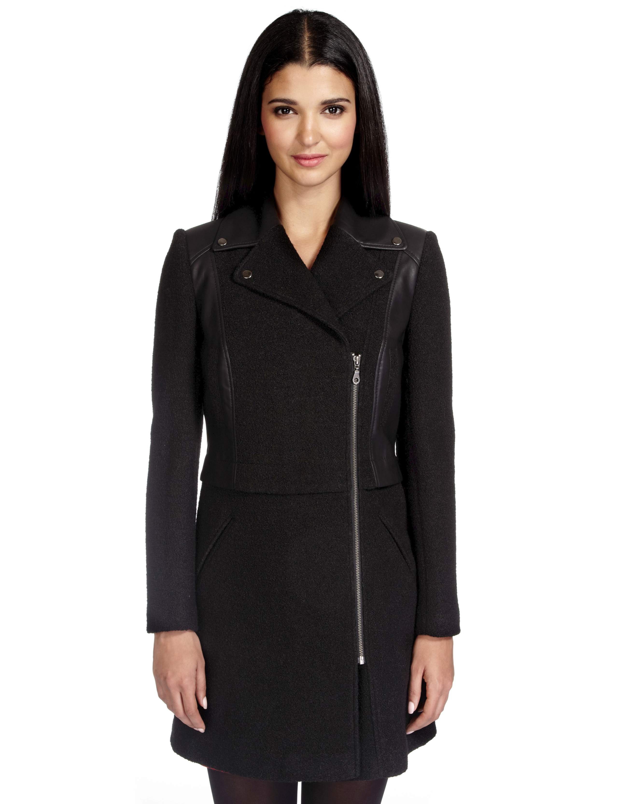 Notch Lapel Biker Coat 1 of 6