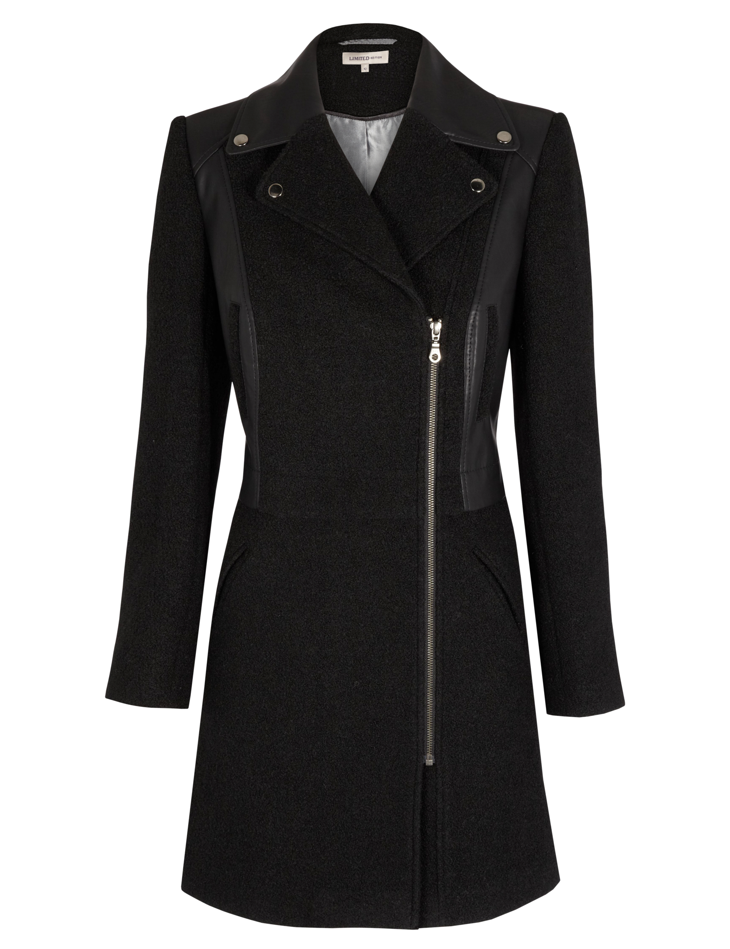 Notch Lapel Biker Coat 2 of 6