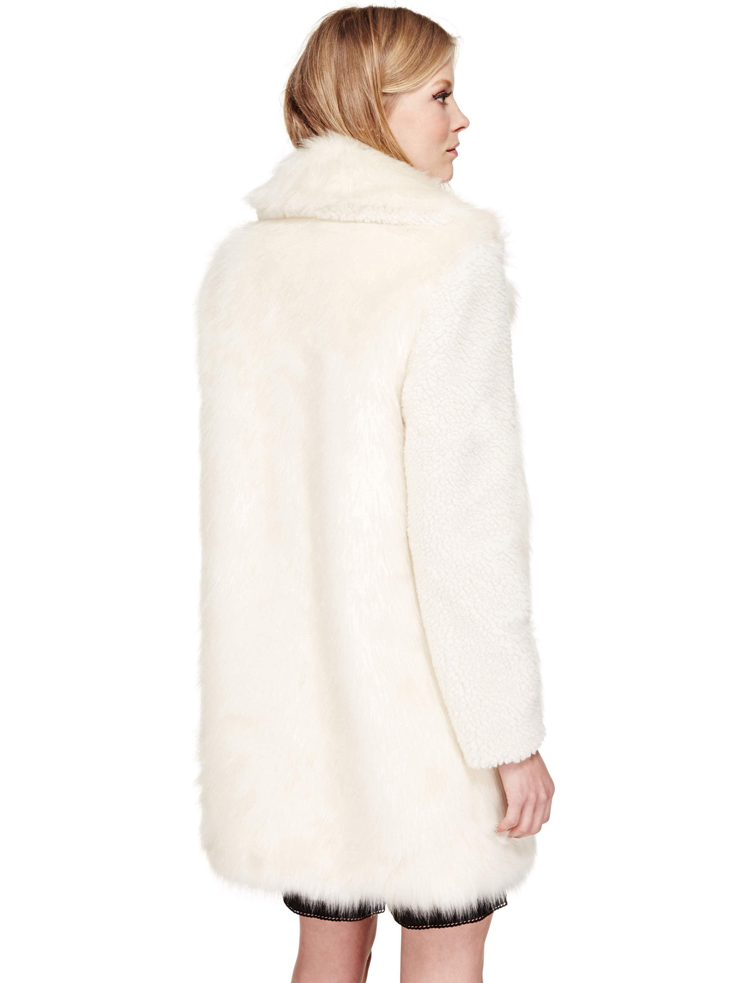 Faux Fur Long Sleeve Overcoat 4 of 4