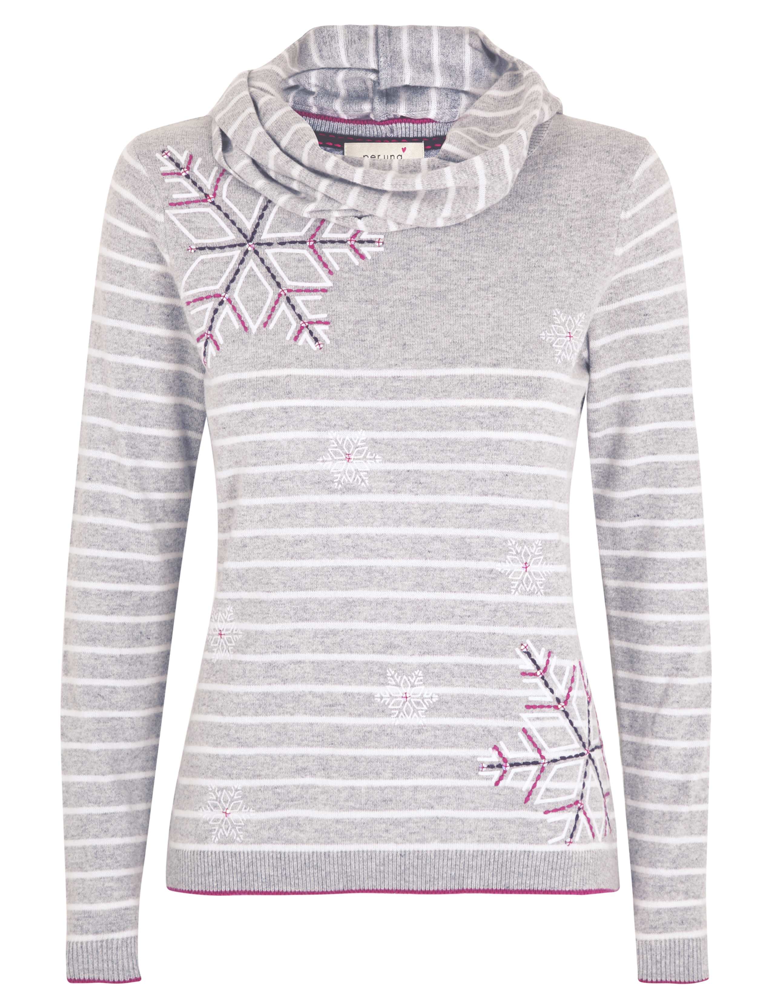 Detachable Snood Snowflake Knitted Top with Angora 4 of 7