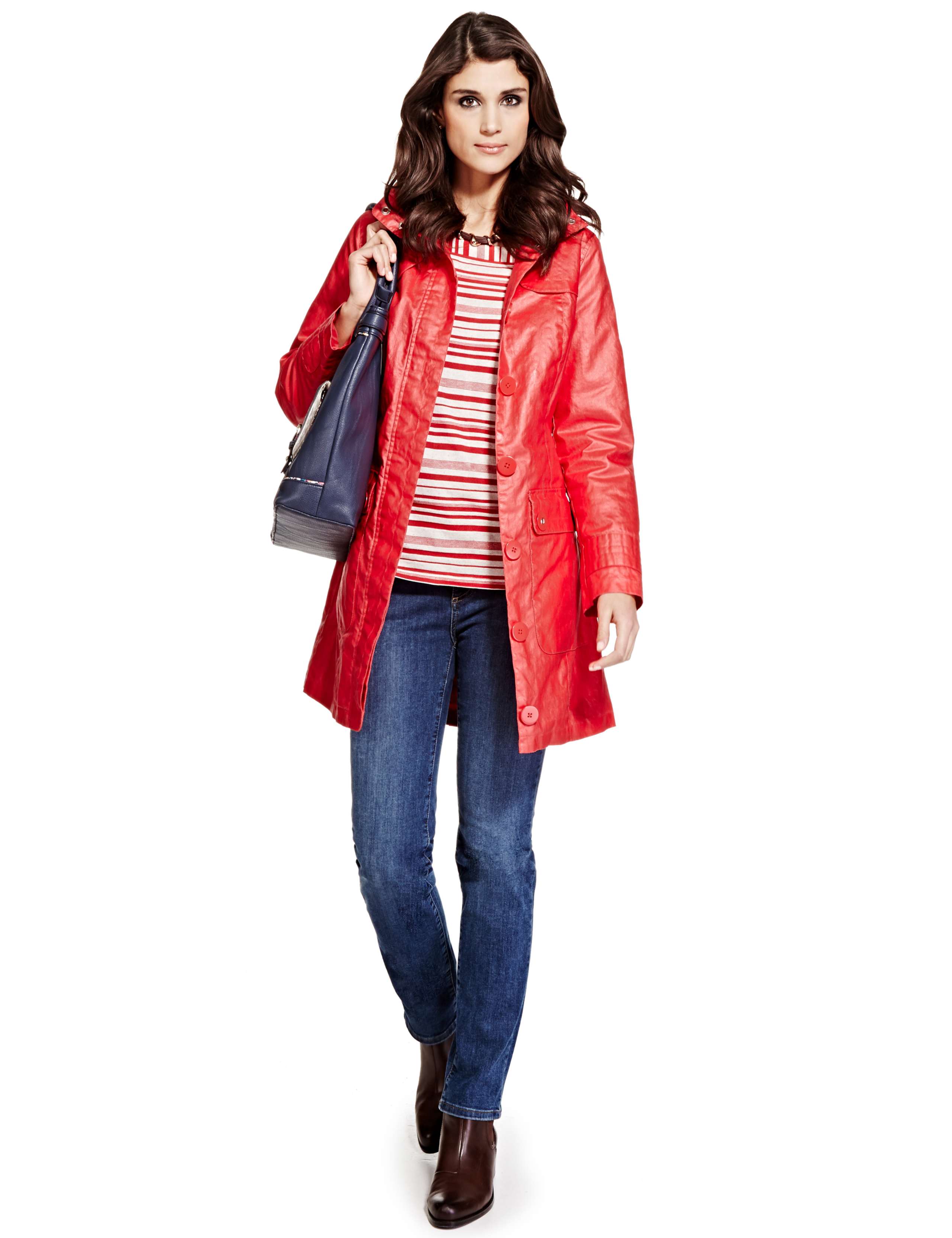 Pure Cotton Detachable Hood Padded Mac with Stormwear™ 5 of 6