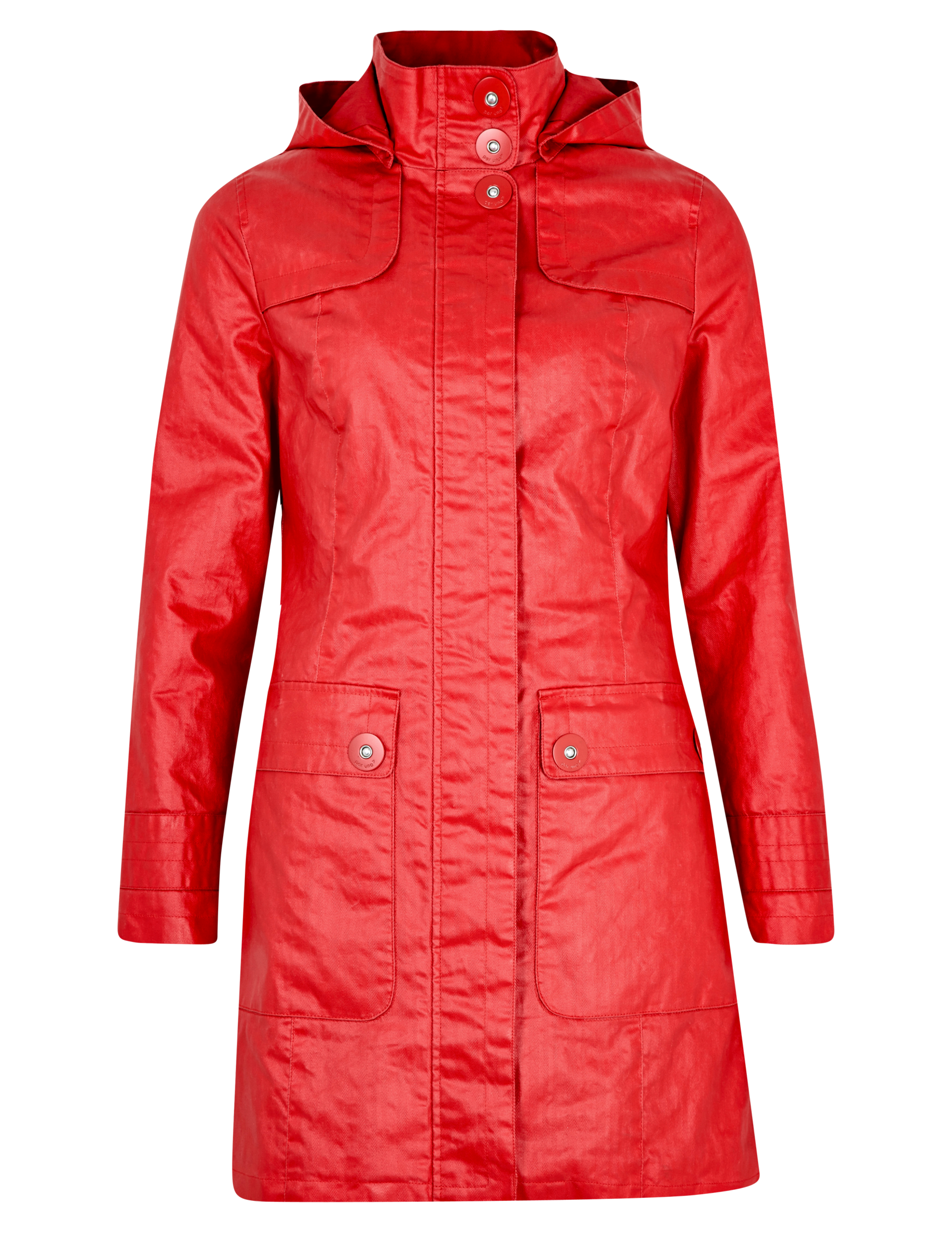 Pure Cotton Detachable Hood Padded Mac with Stormwear™ 2 of 6