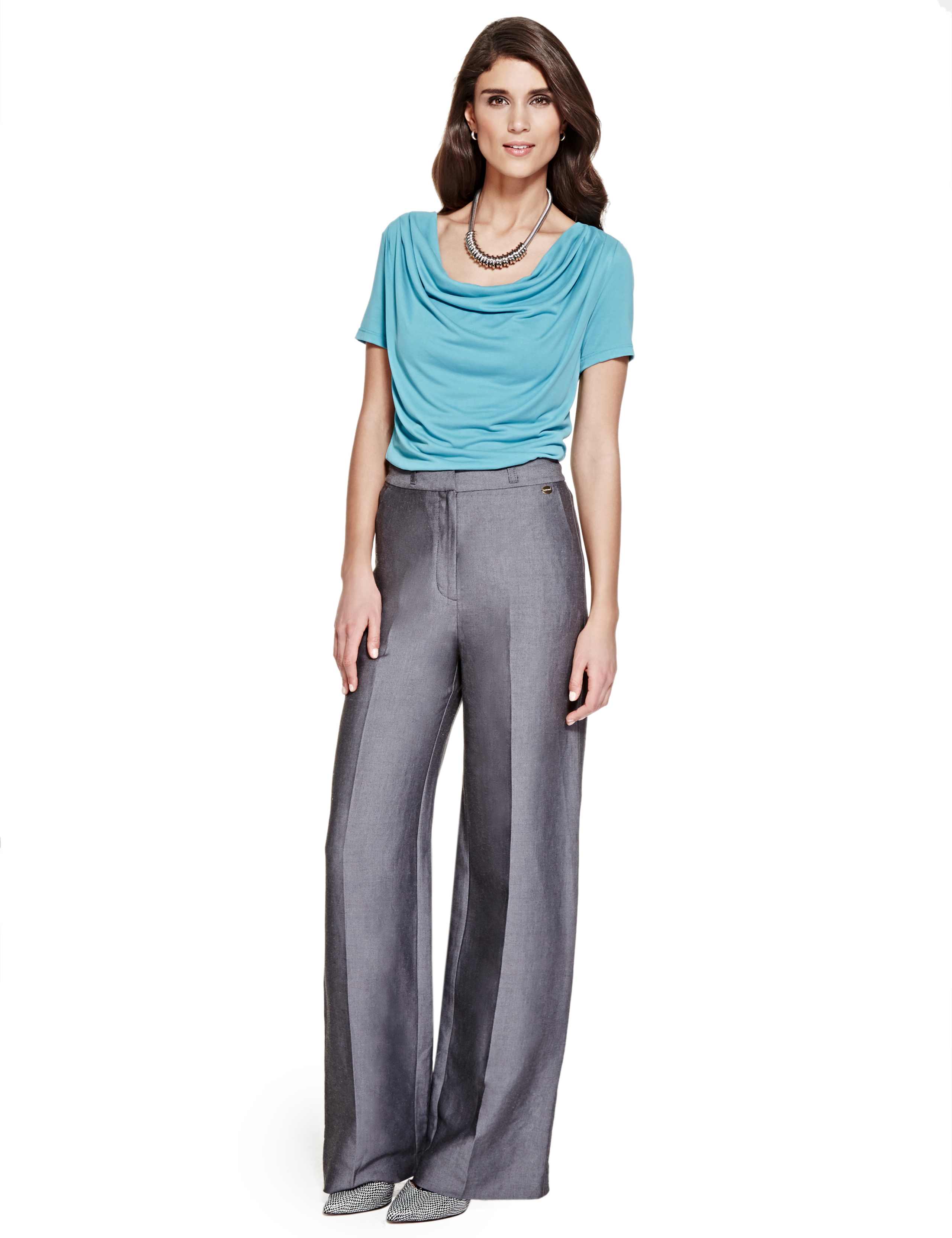 Roma Rise Wide Leg Belted Trousers 3 of 4