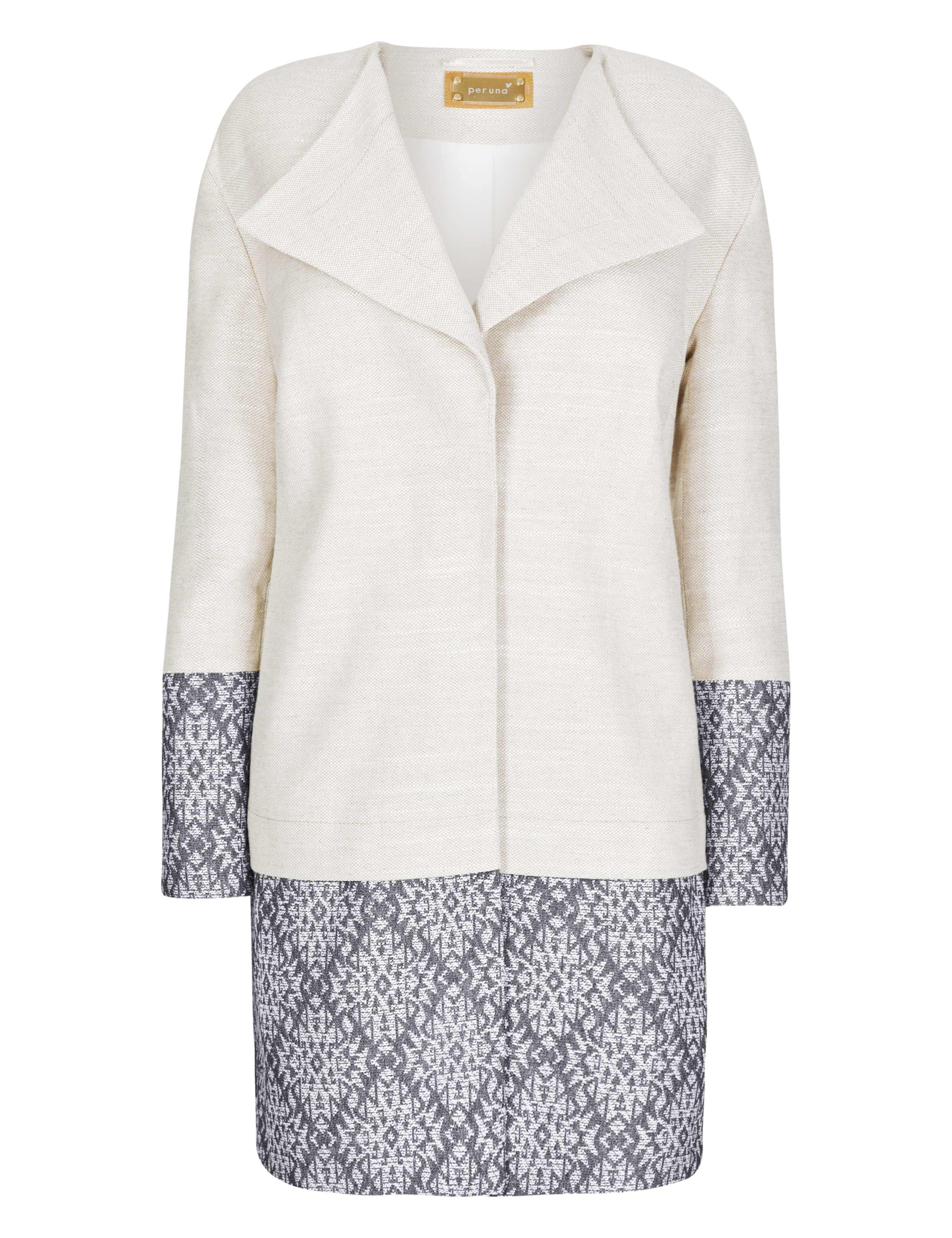 Jacquard Trim Coat with Wool 4 of 6