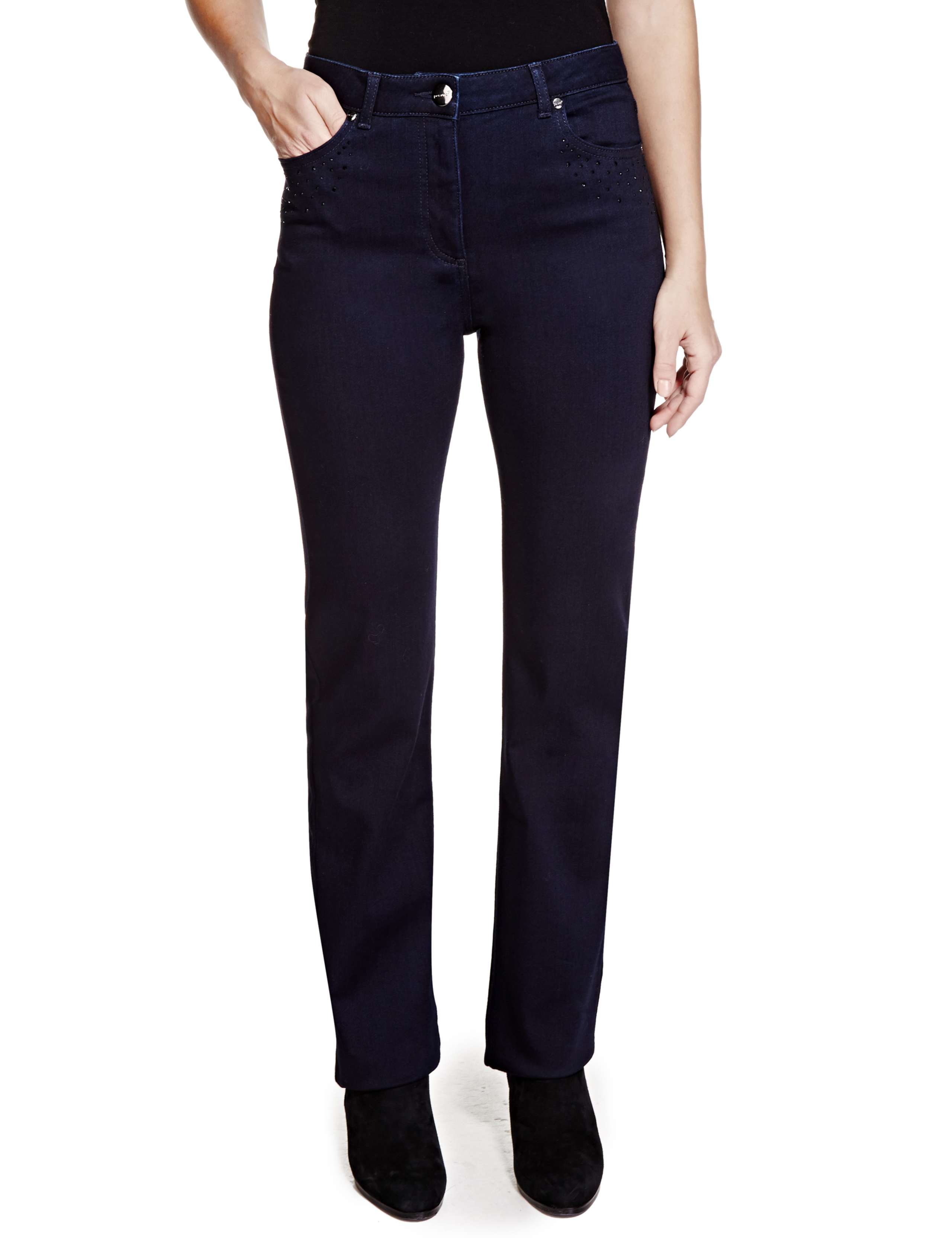 Roma Straight Leg Embellished Jeans 1 of 6