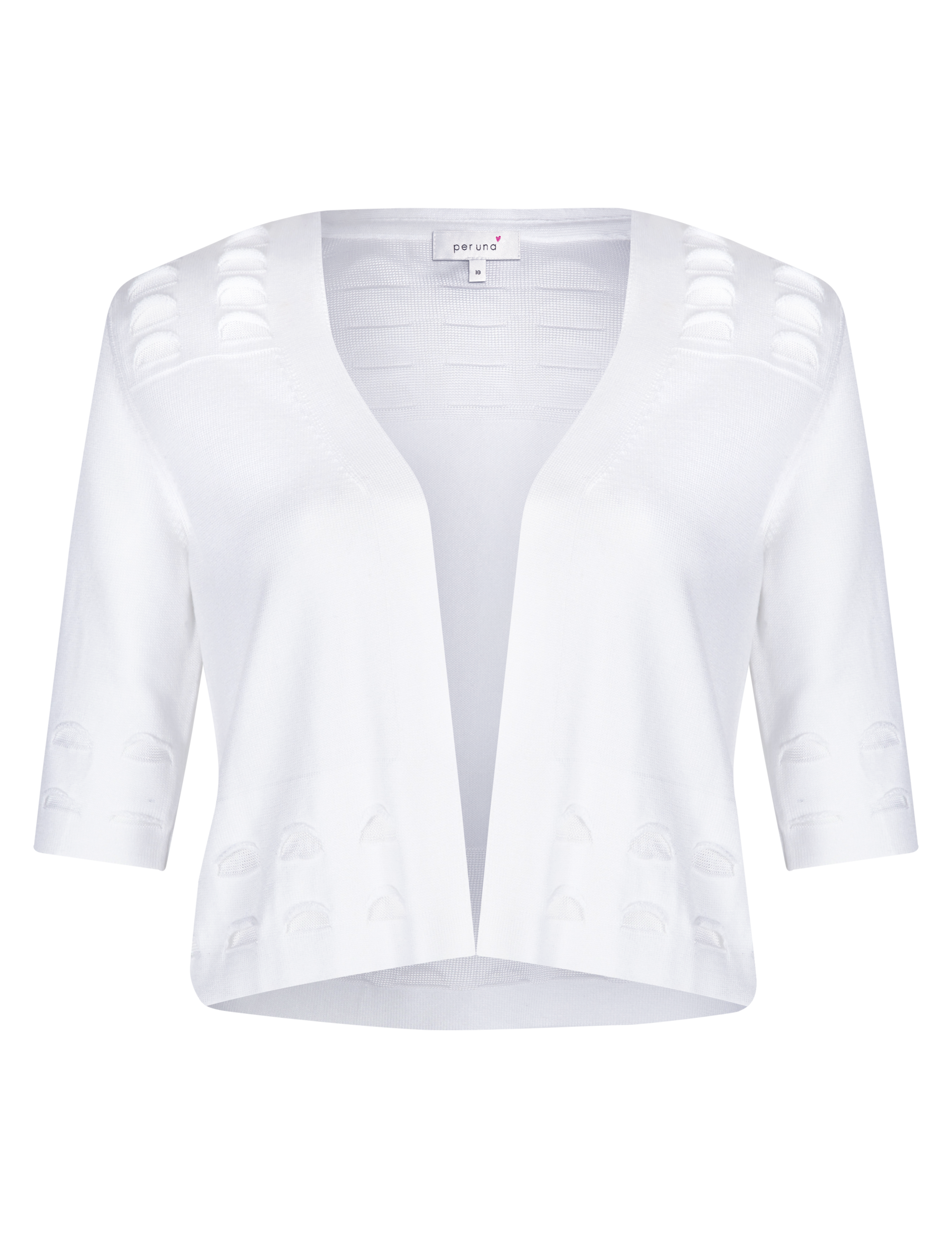 Open Front Textured Bolero 2 of 6