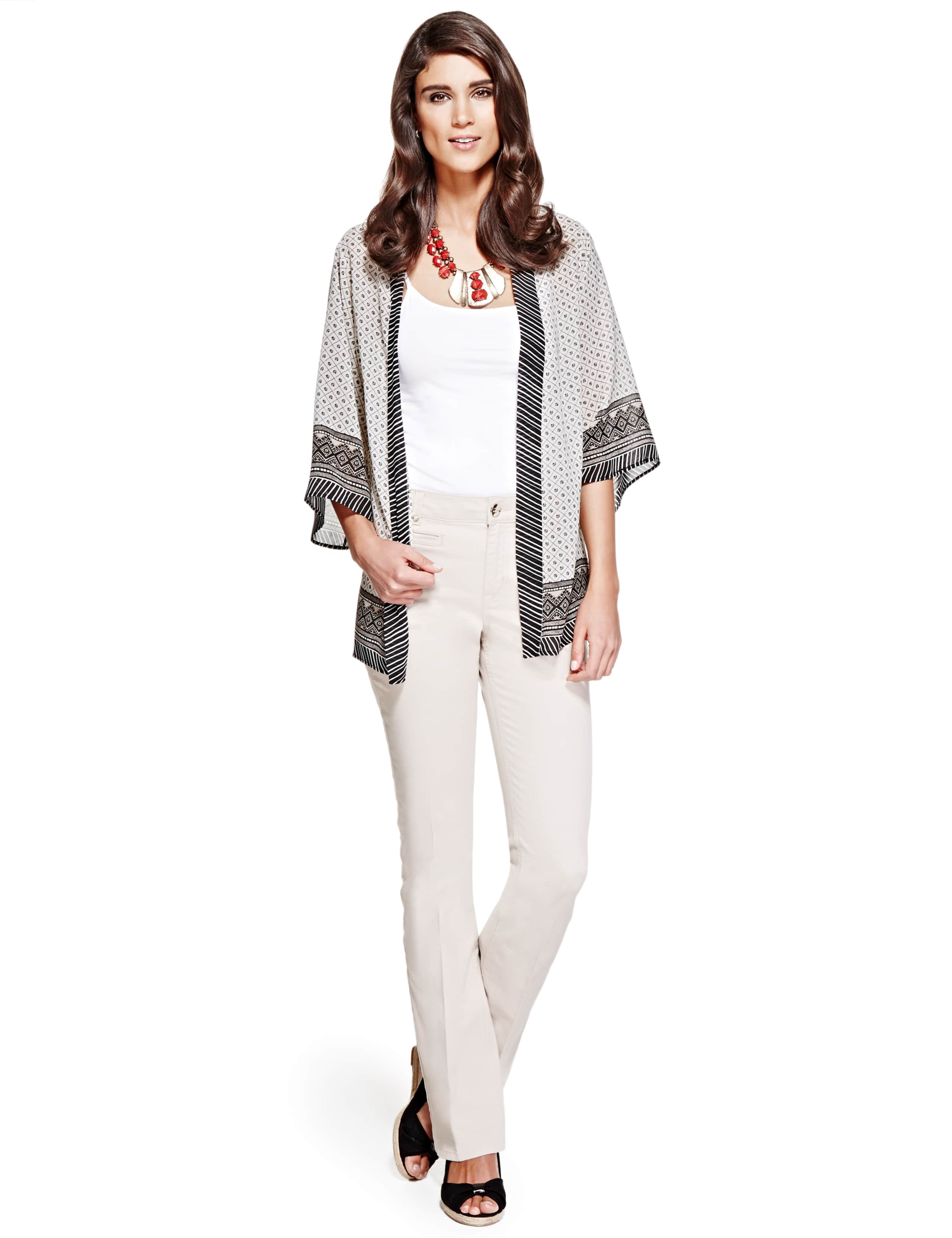 Border Print Kimono Wrap Top 5 of 6