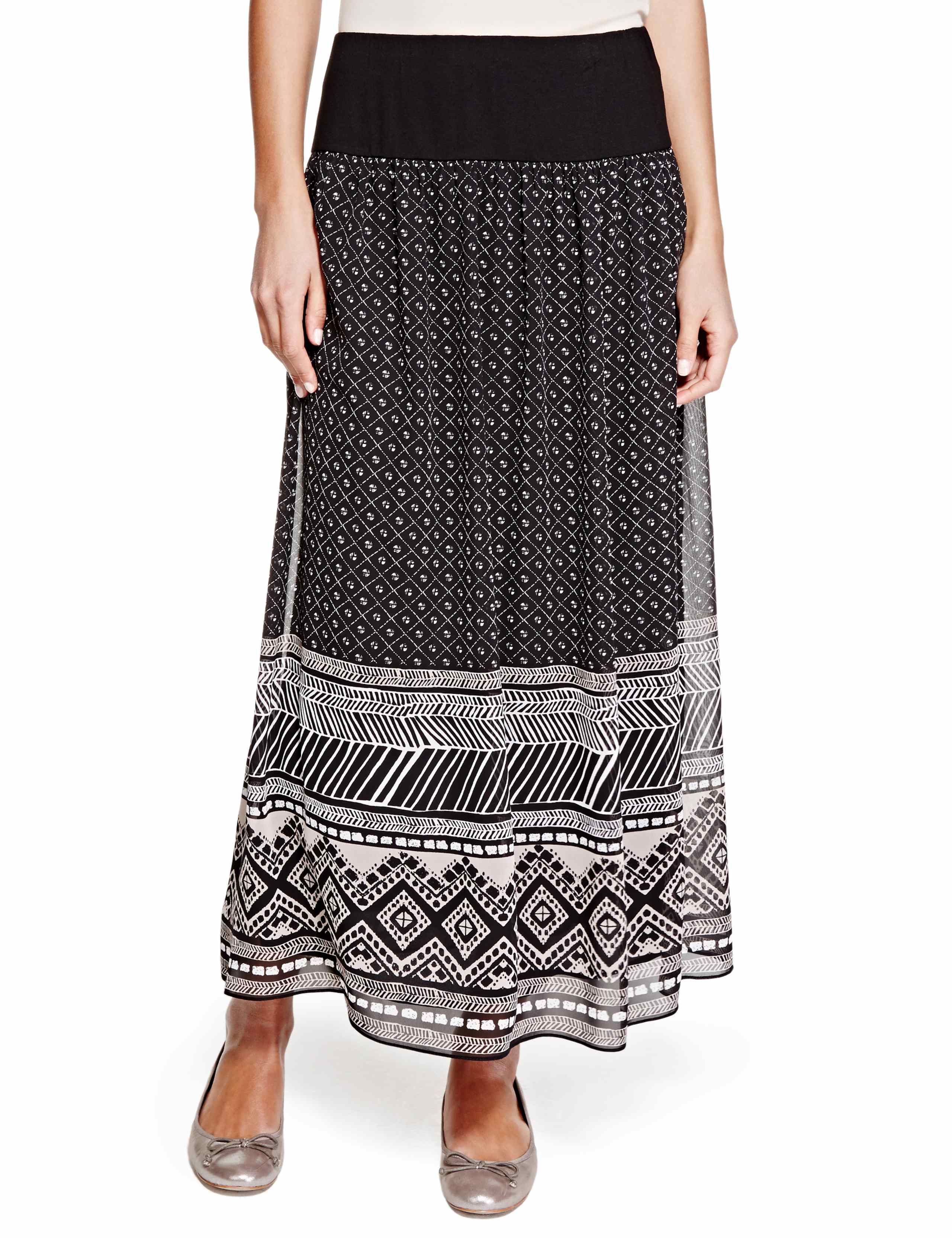Aztec Border Maxi Skirt 1 of 6