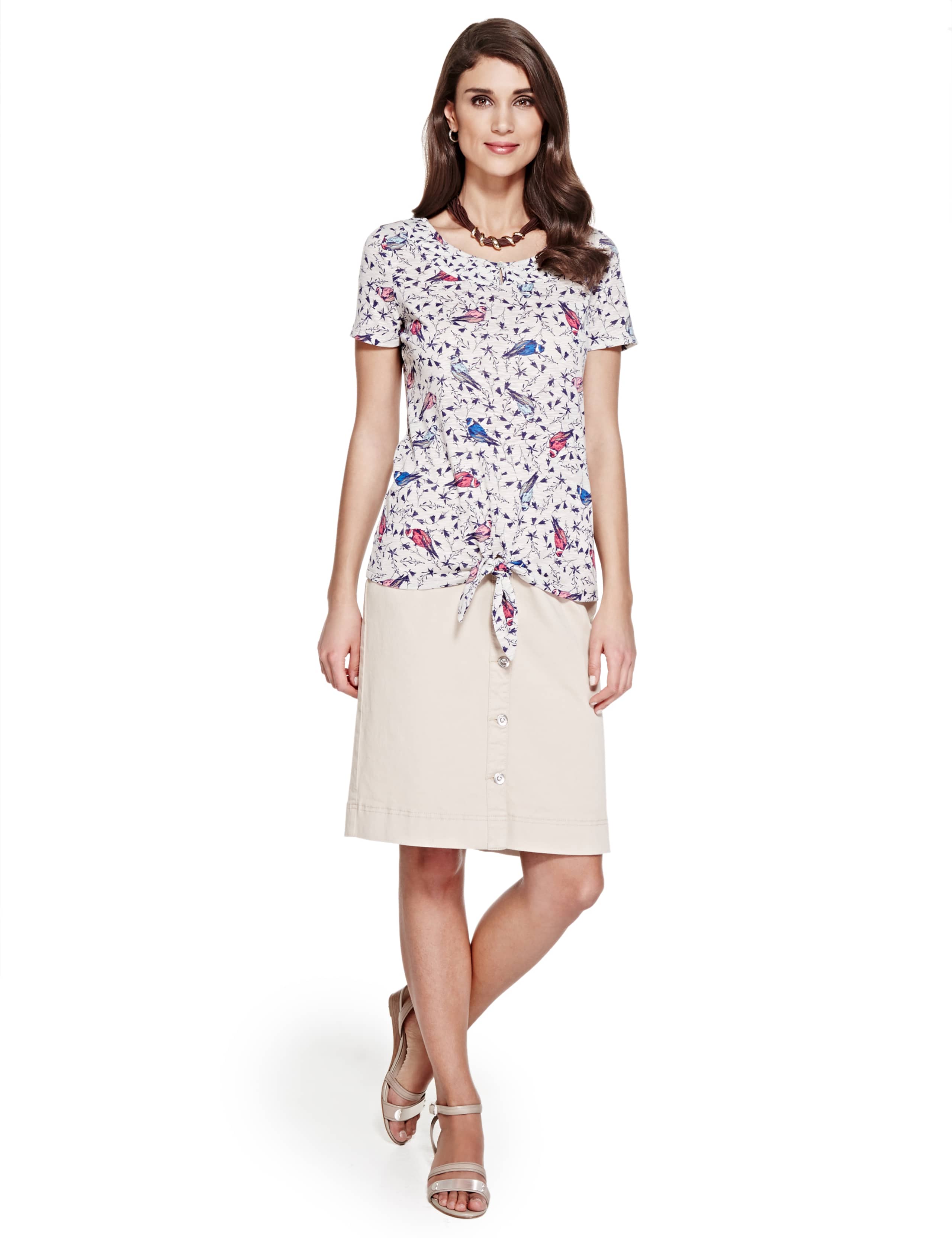 Bird Print Tie Up T-Shirt 4 of 5