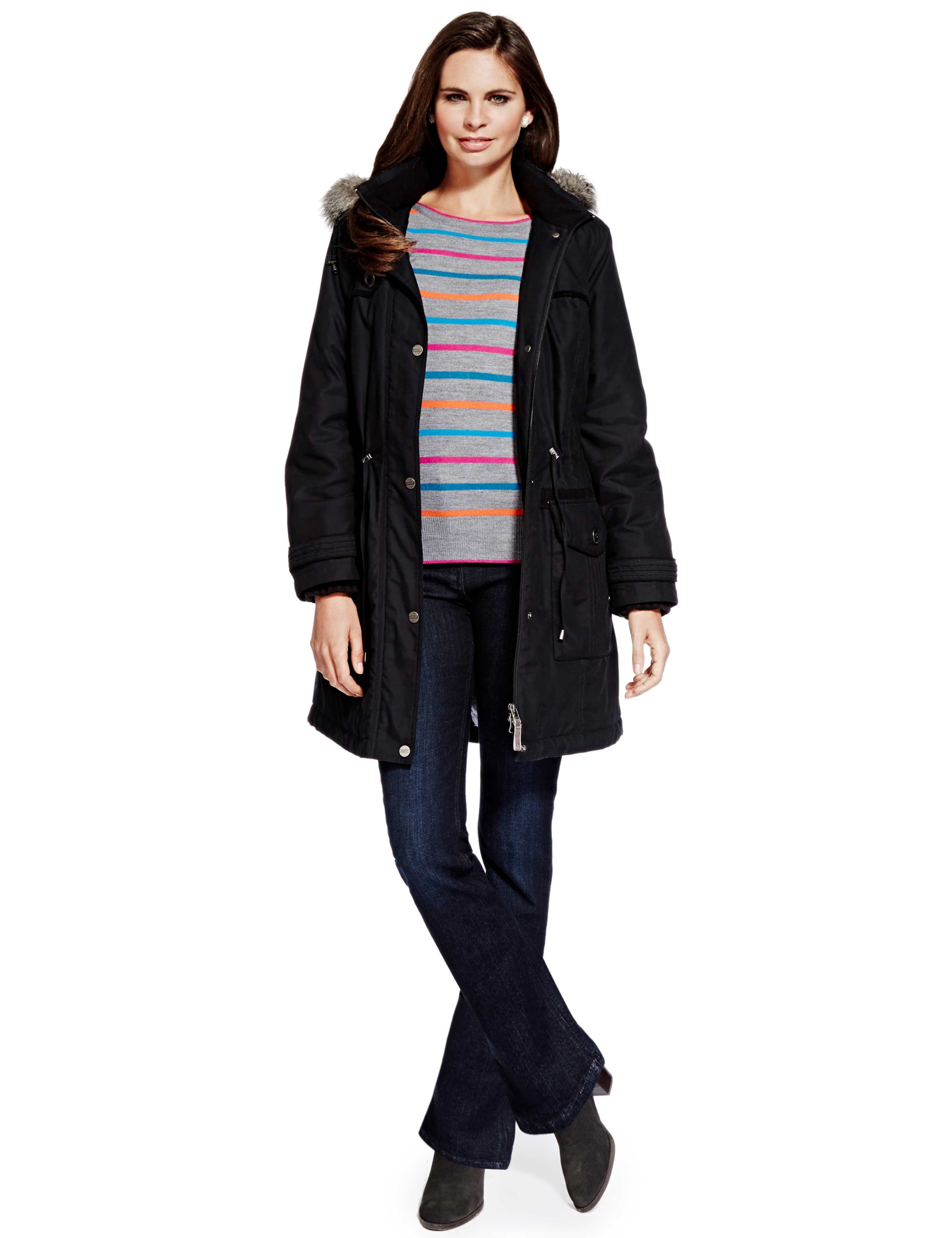 Detachable Hood Faux Fur Trim Parka with Stormwear™ 5 of 8