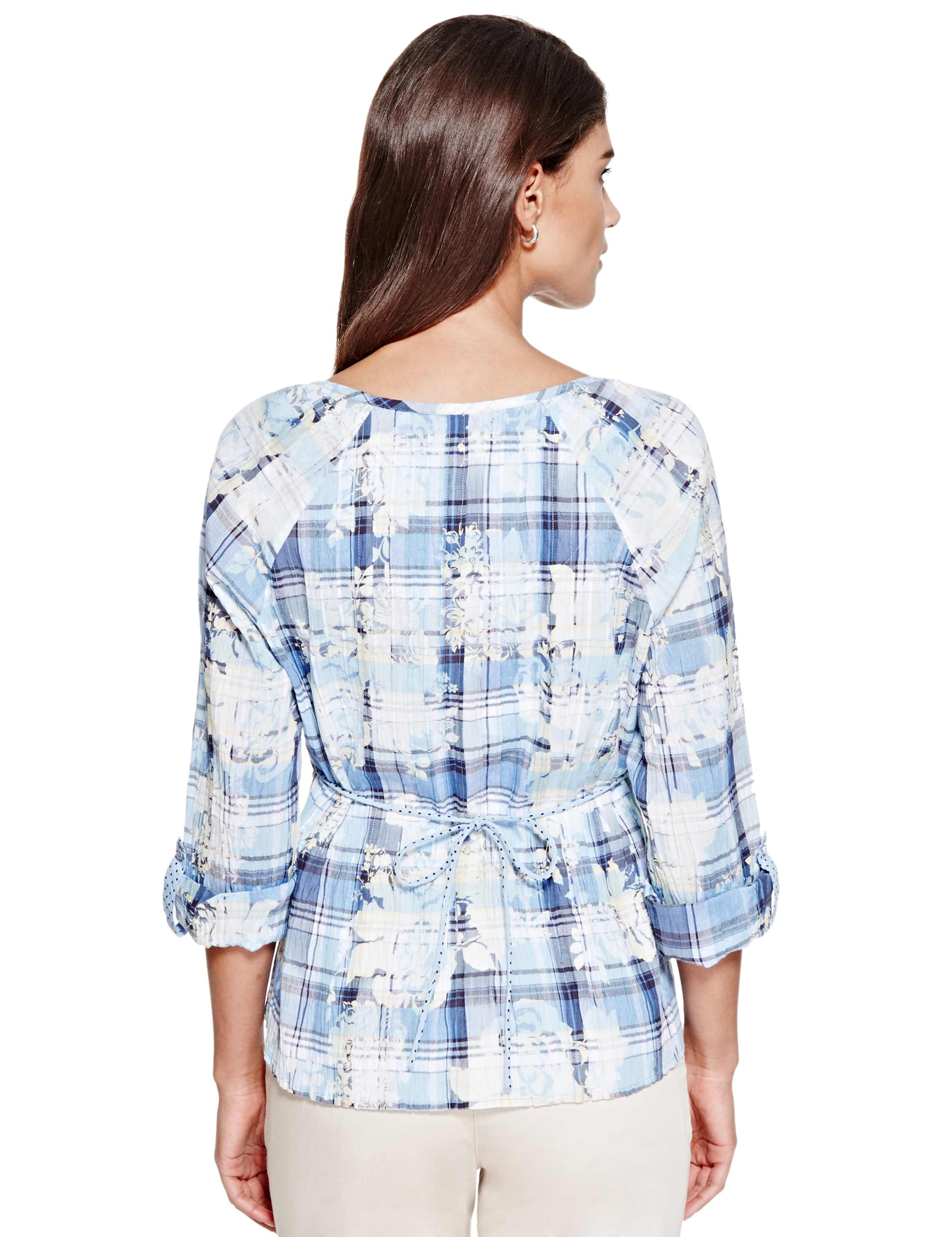 Pure Cotton Orchid Checked Shirt 6 of 8
