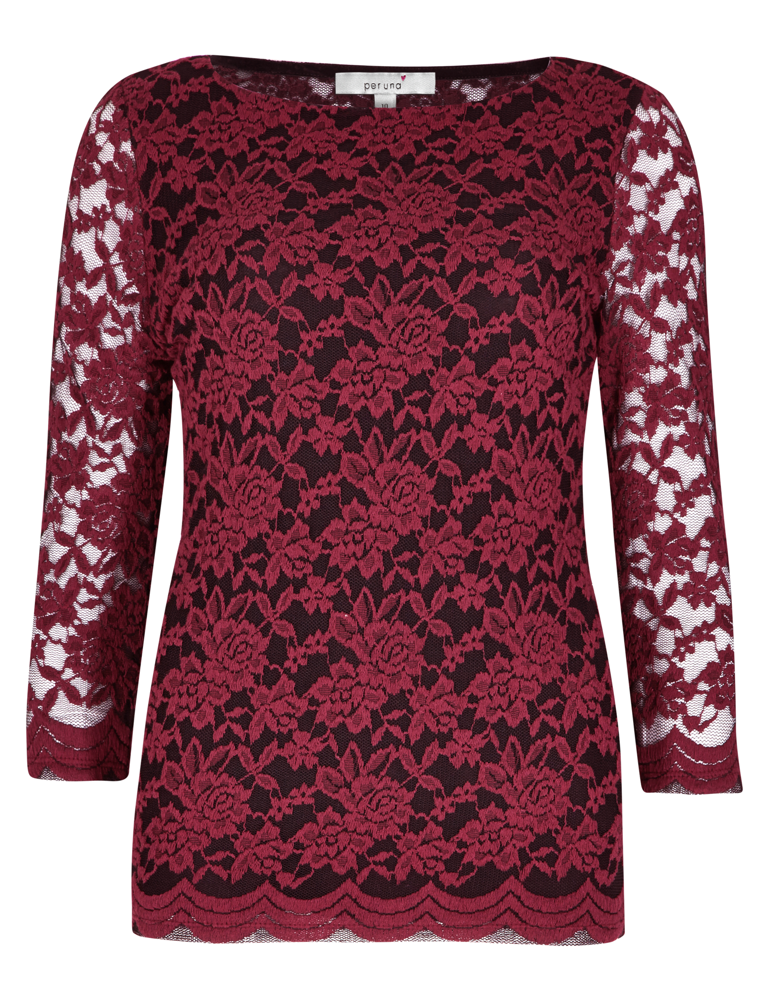 Floral Lace Two Tone Top 2 of 4