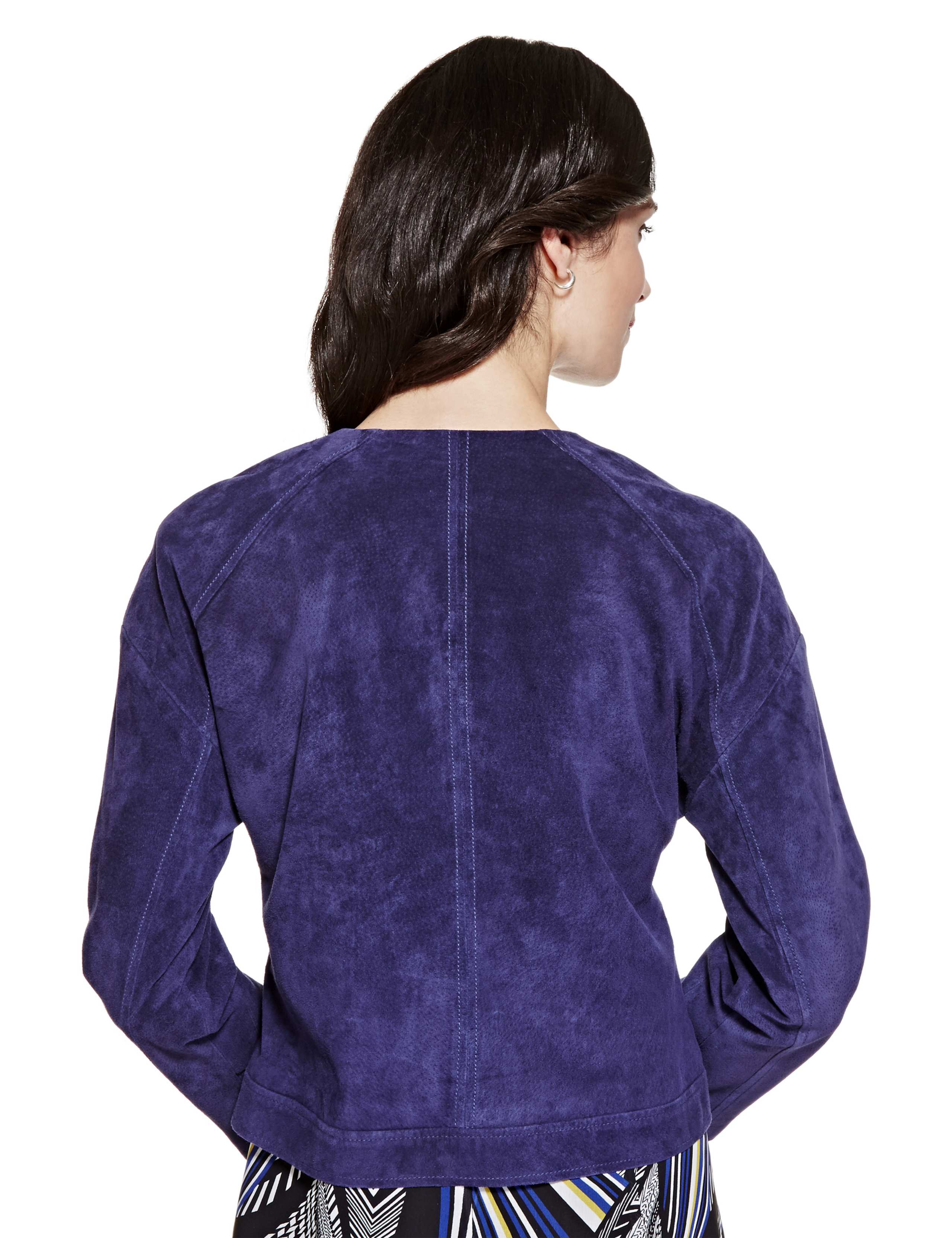 Speziale Suede Drop Shoulder Zip Front Bomber Jacket 4 of 4