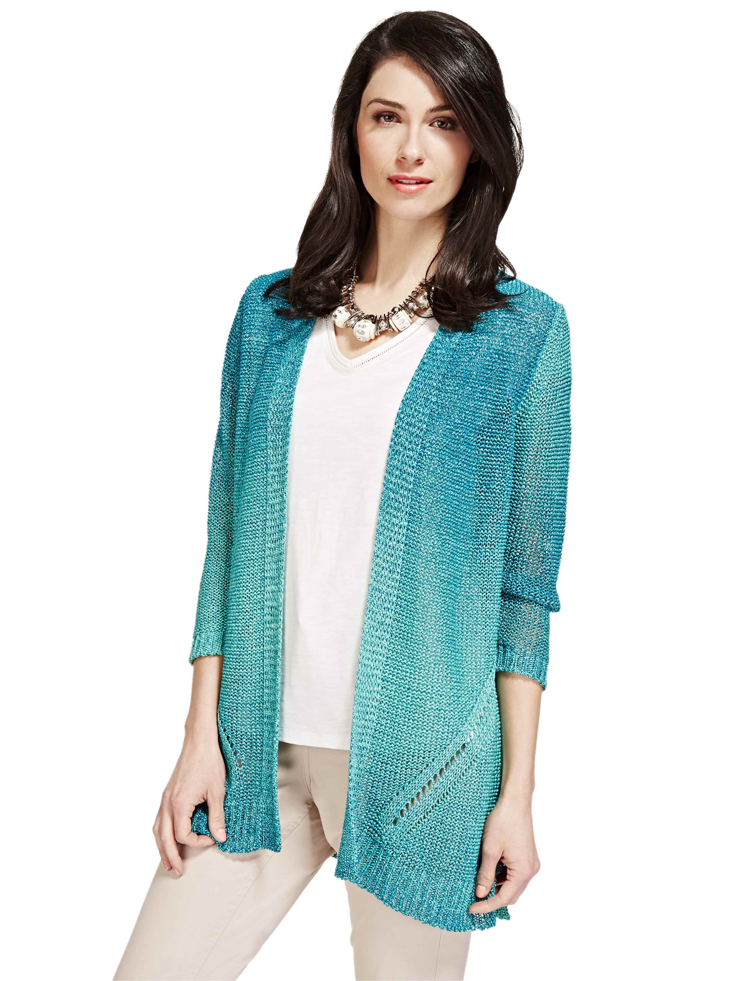 3/4 Sleeve Ombre Cardigan 1 of 4