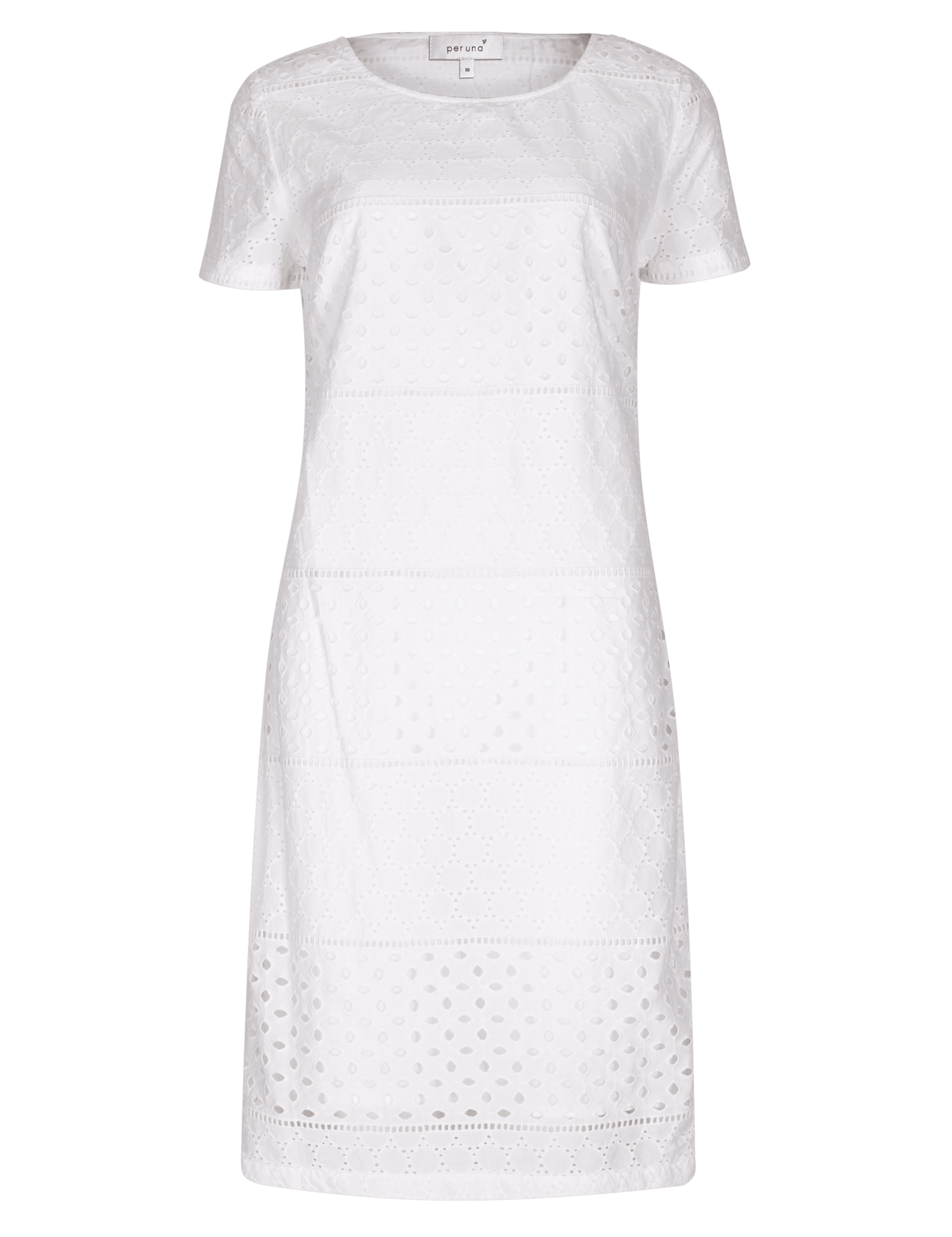Pure Cotton Broderie Shift Dress 2 of 4