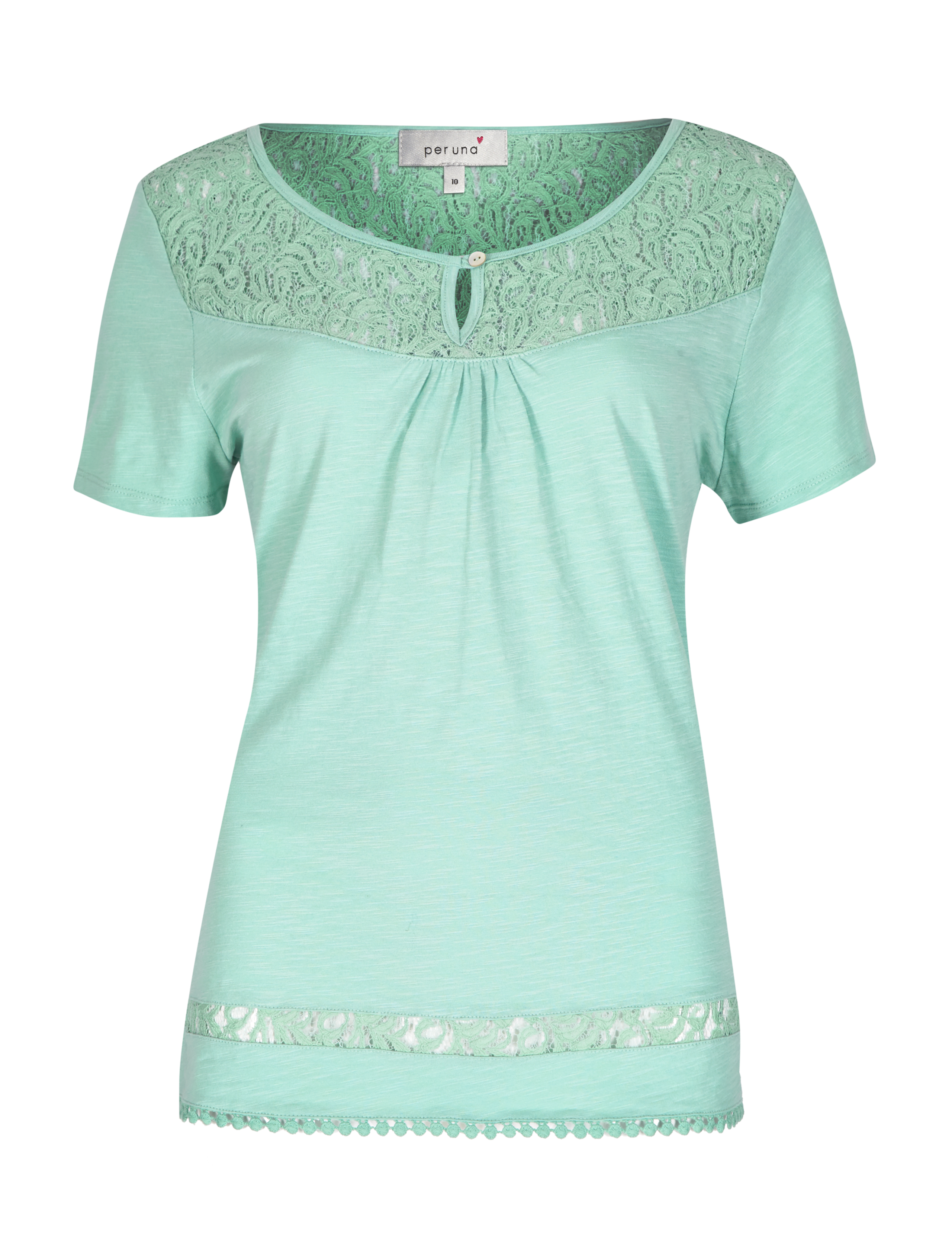 Cotton Rich Lace Yoke T-Shirt 2 of 4