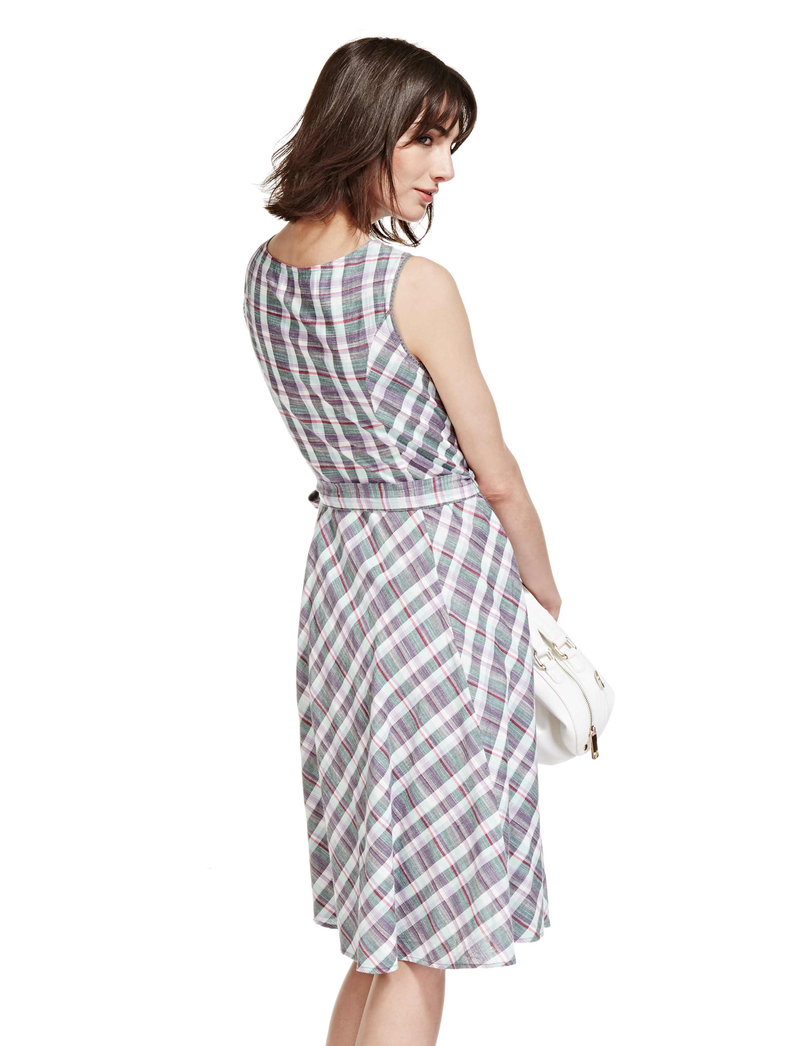 Checked Fit & Flare Prom Dress 4 of 4
