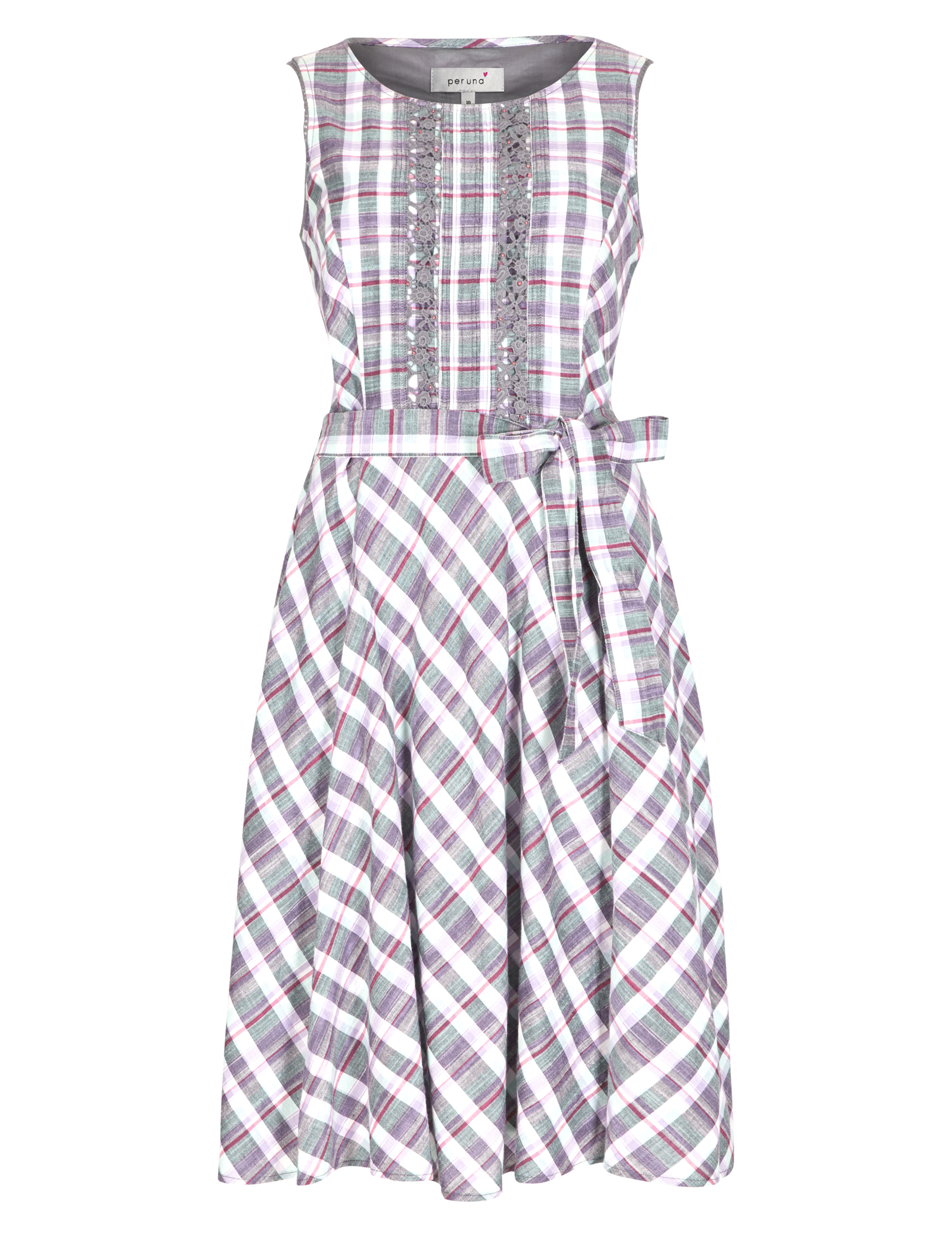Checked Fit & Flare Prom Dress 2 of 4