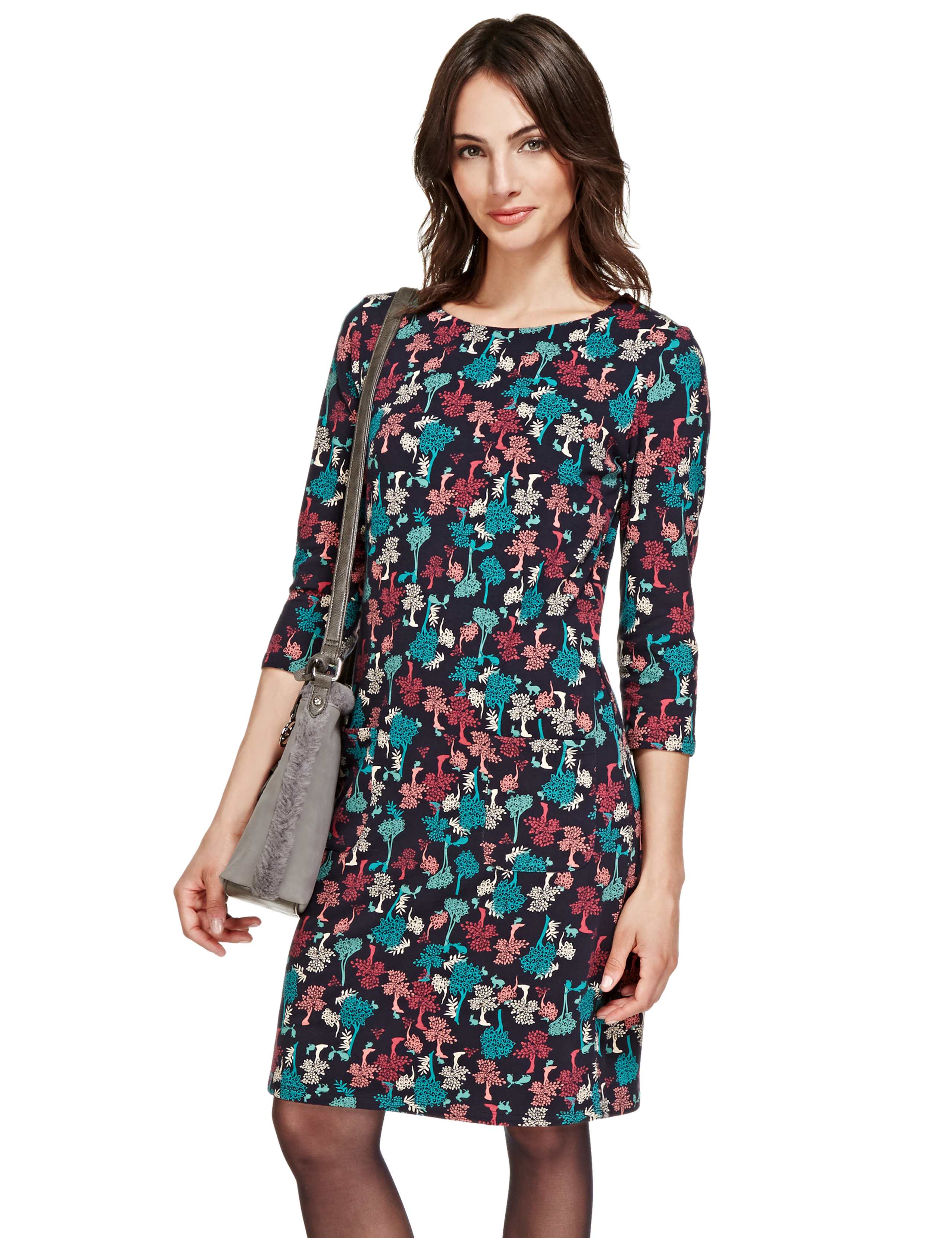 Cotton Rich Abstract Print Tunic Dress 1 of 4