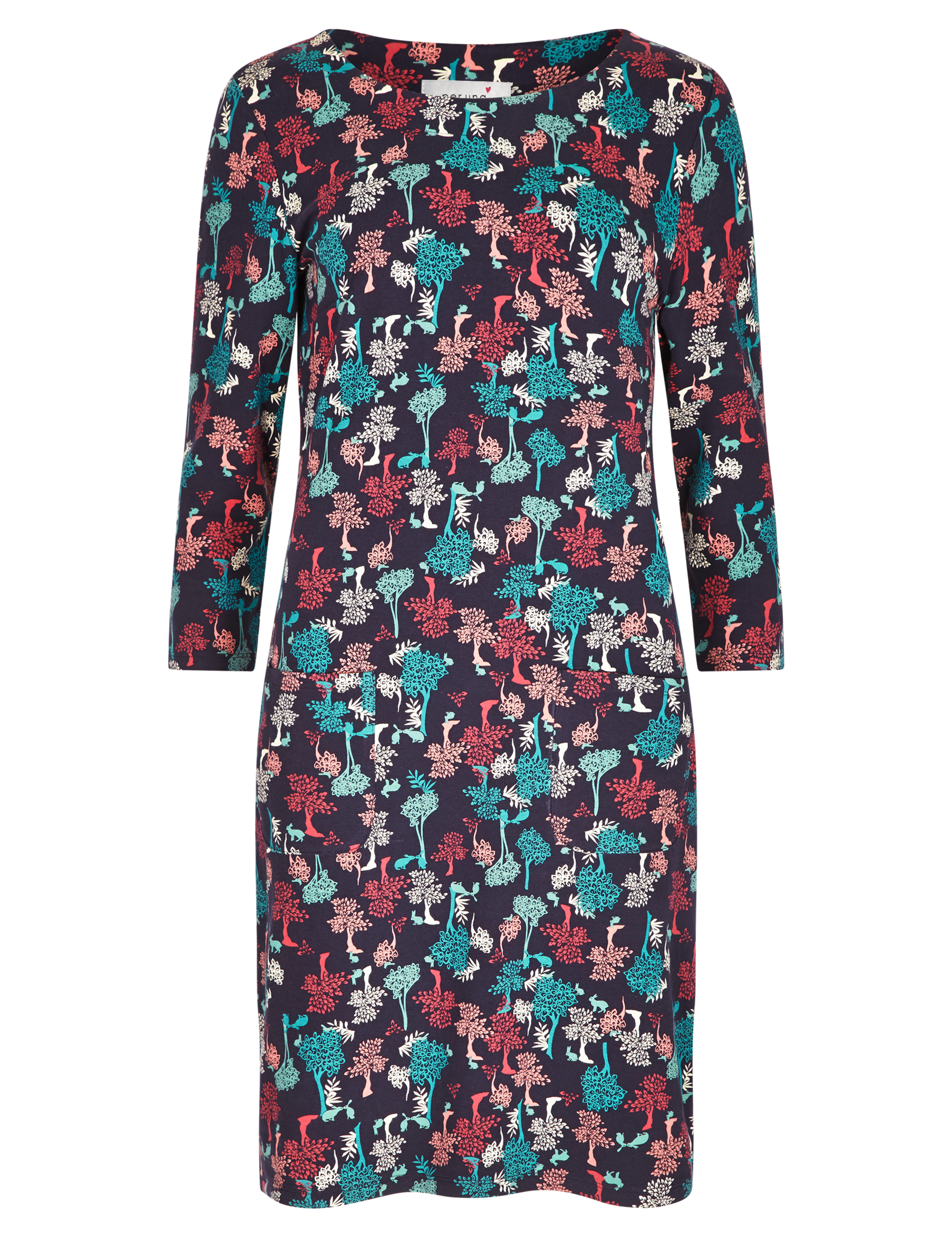 Cotton Rich Abstract Print Tunic Dress 2 of 4