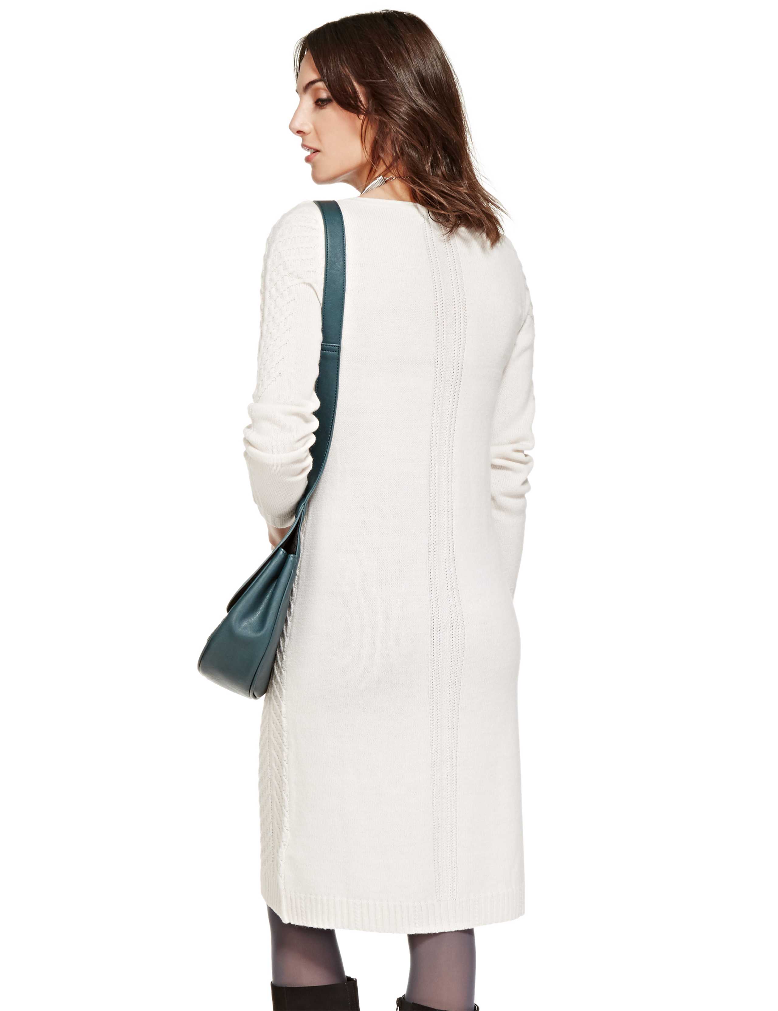 Cable Knit Tunic Dress with Wool 4 of 4