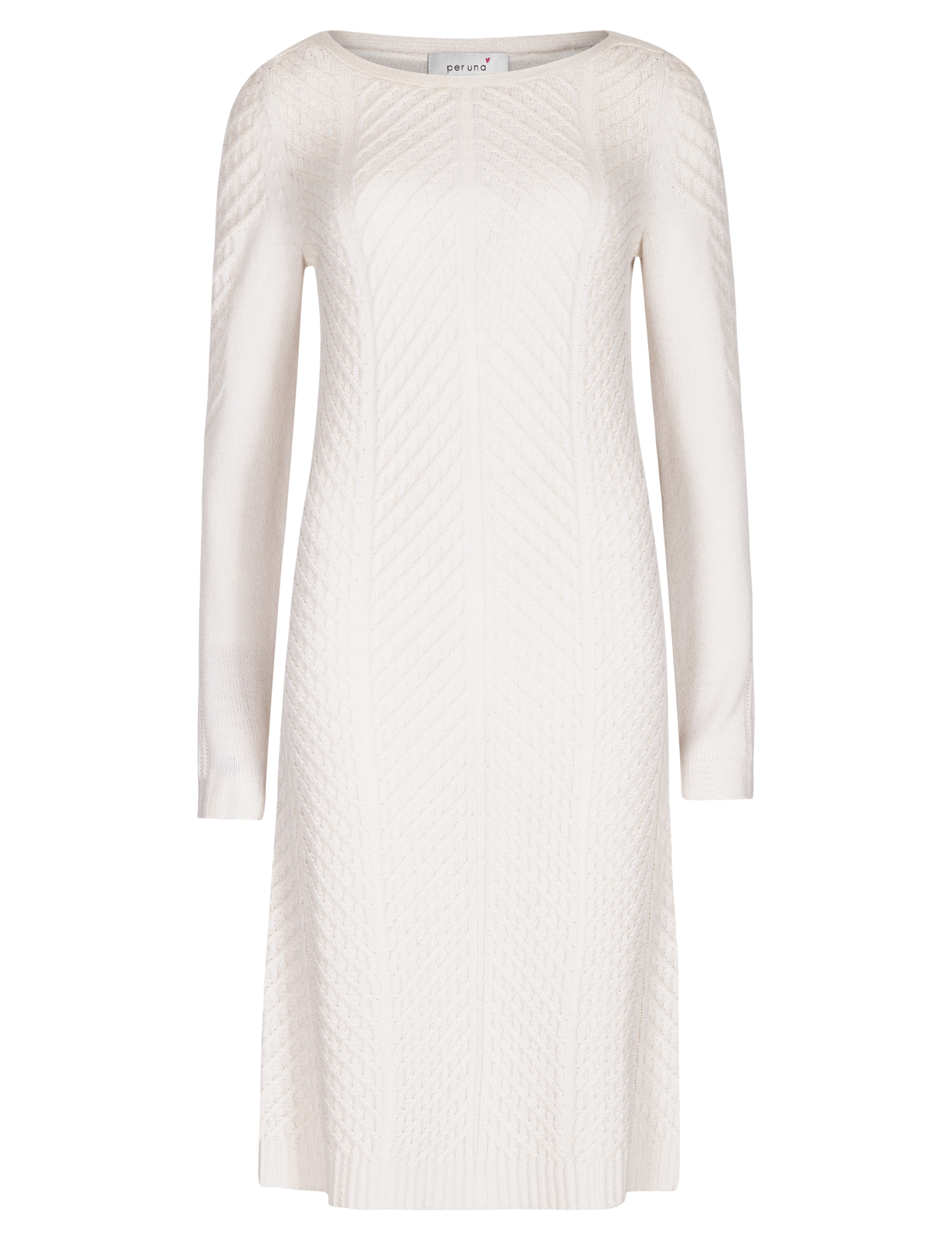 Cable Knit Tunic Dress with Wool 2 of 4
