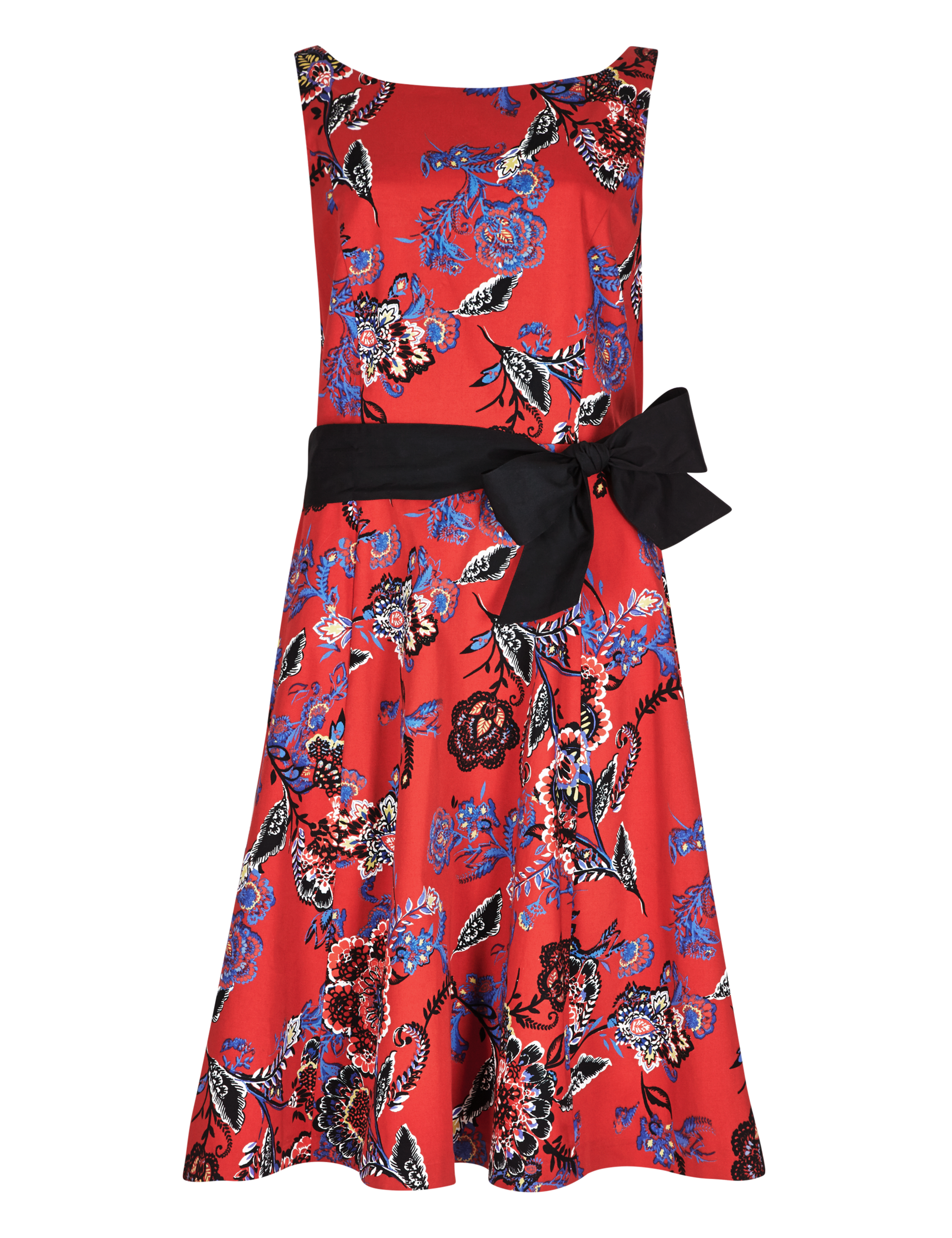 Cotton Rich Fit & Flare Floral Prom Dress 2 of 4