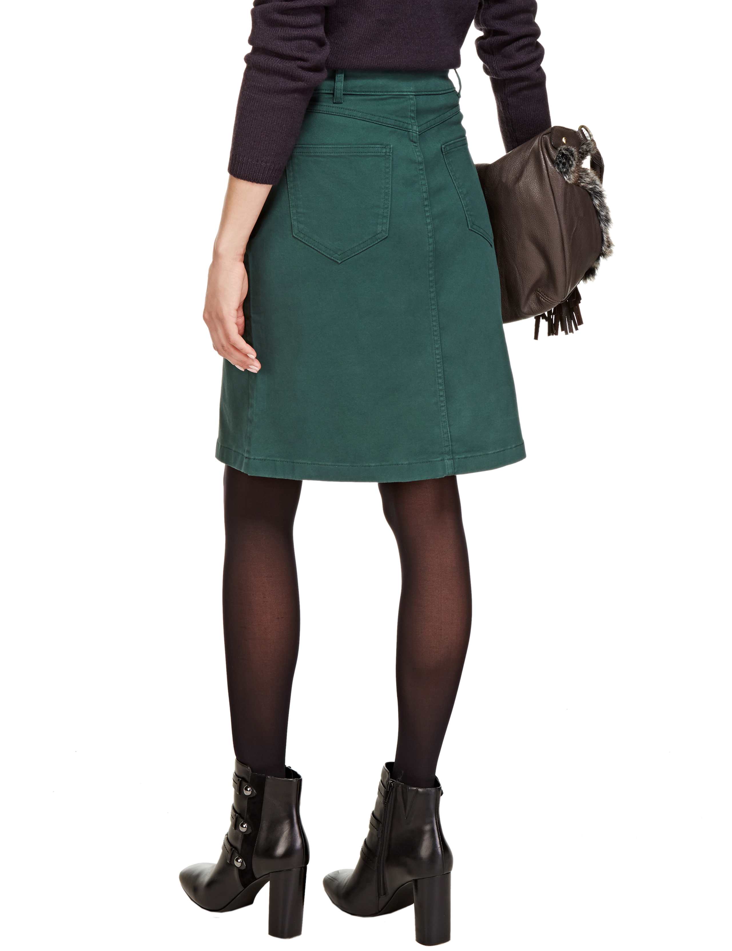 Denim A-Line Pencil Skirt 3 of 3