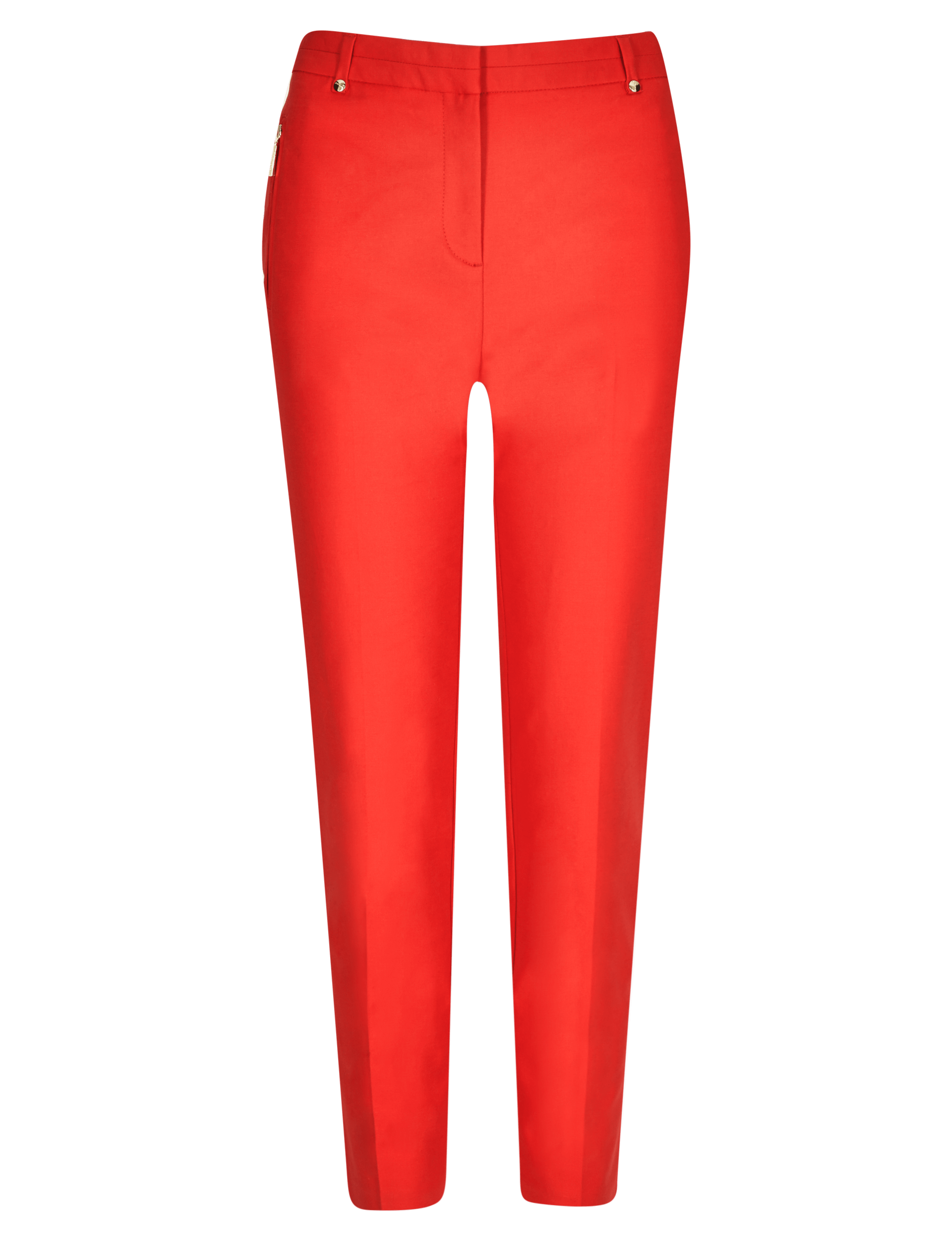 Roma Rise Cotton Rich Ankle Grazer Trousers 2 of 4