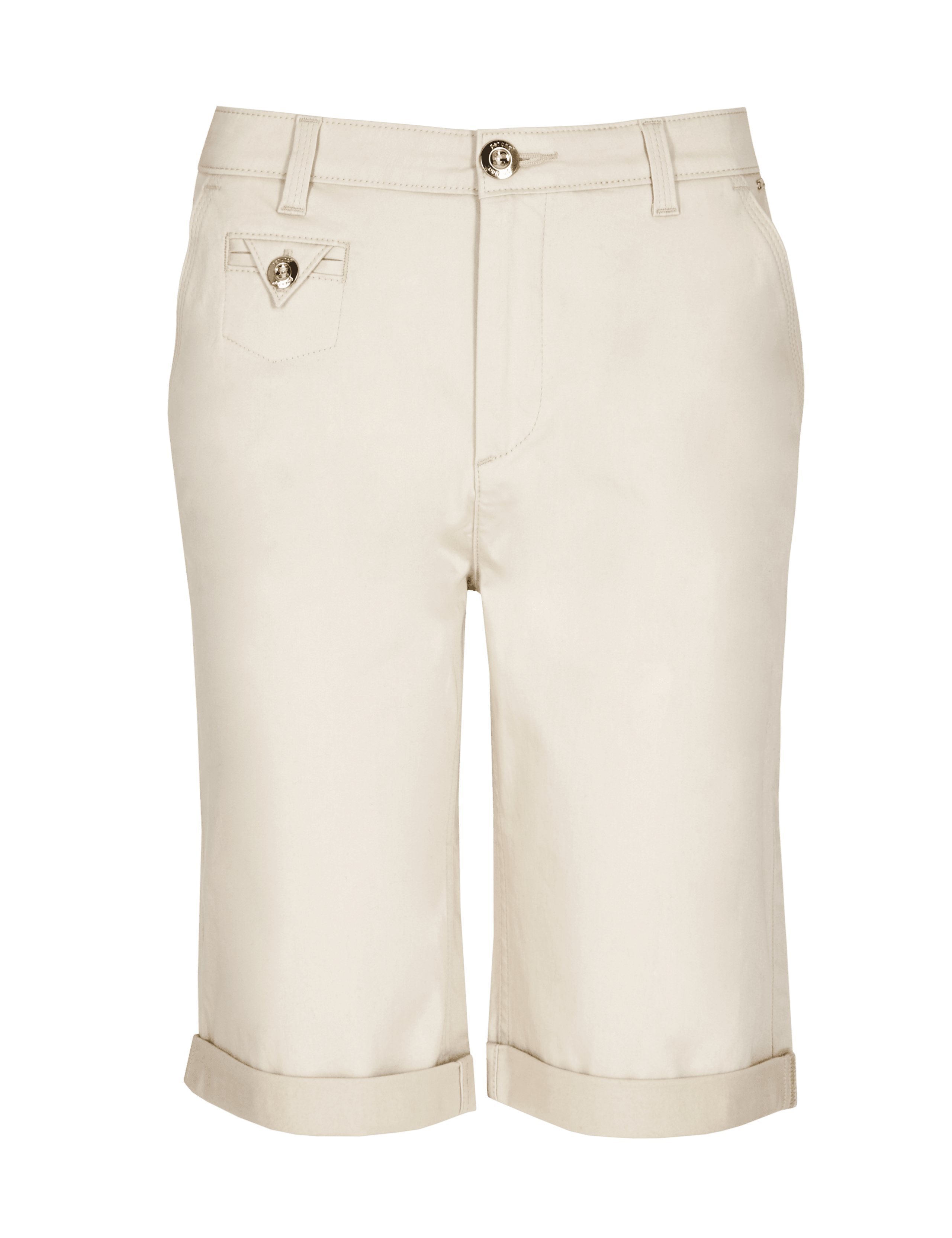 Roma Rise Cotton Rich Chino Shorts 2 of 3