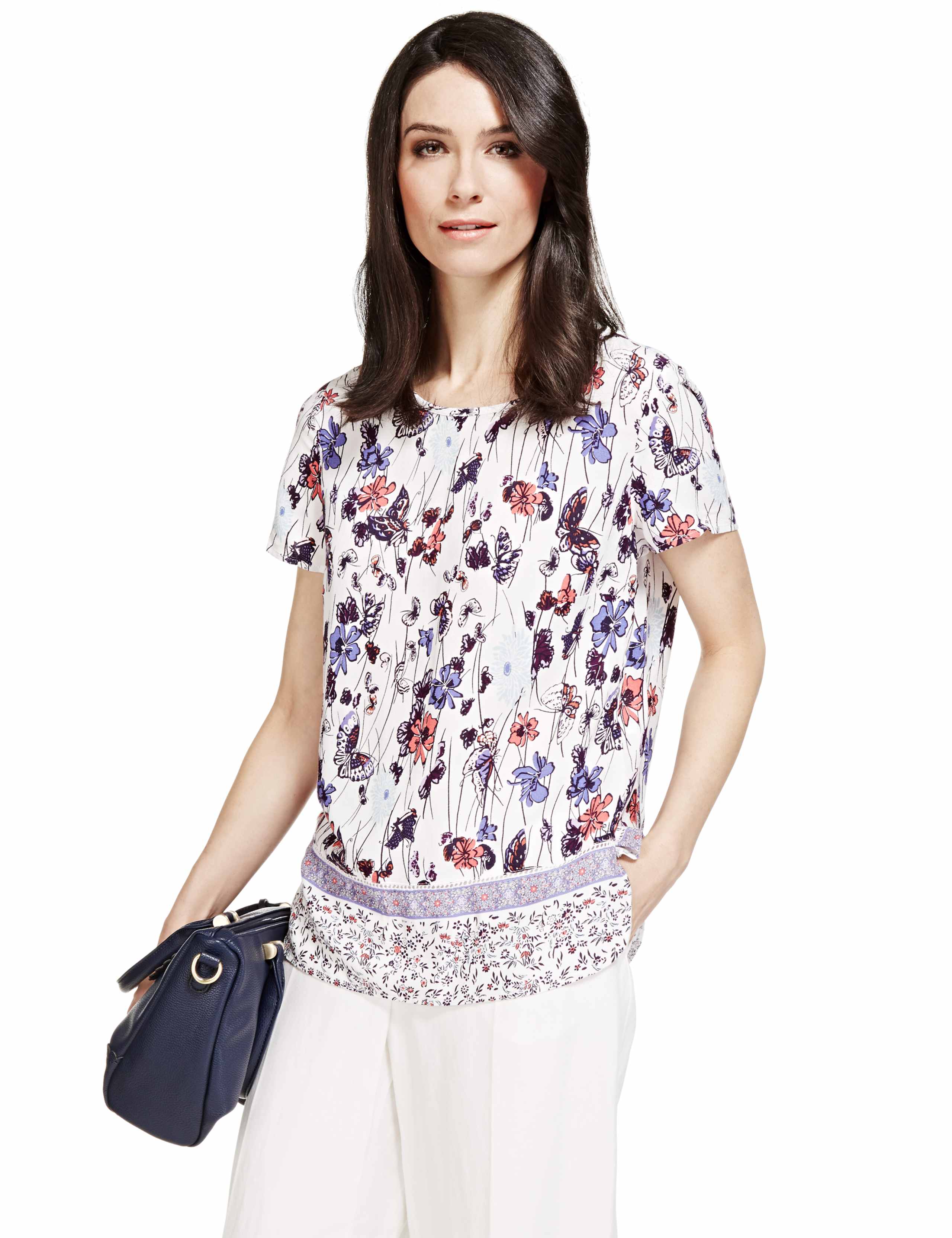 Oriental Floral Blouse 1 of 4